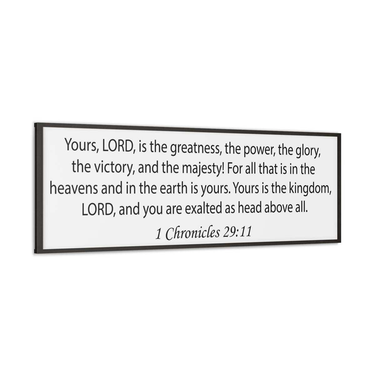 Scripture Walls 1 Chronicles 29:11 White Gold Bible Verse Canvas Christian Wall Art Ready to Hang Unframed-Express Your Love Gifts