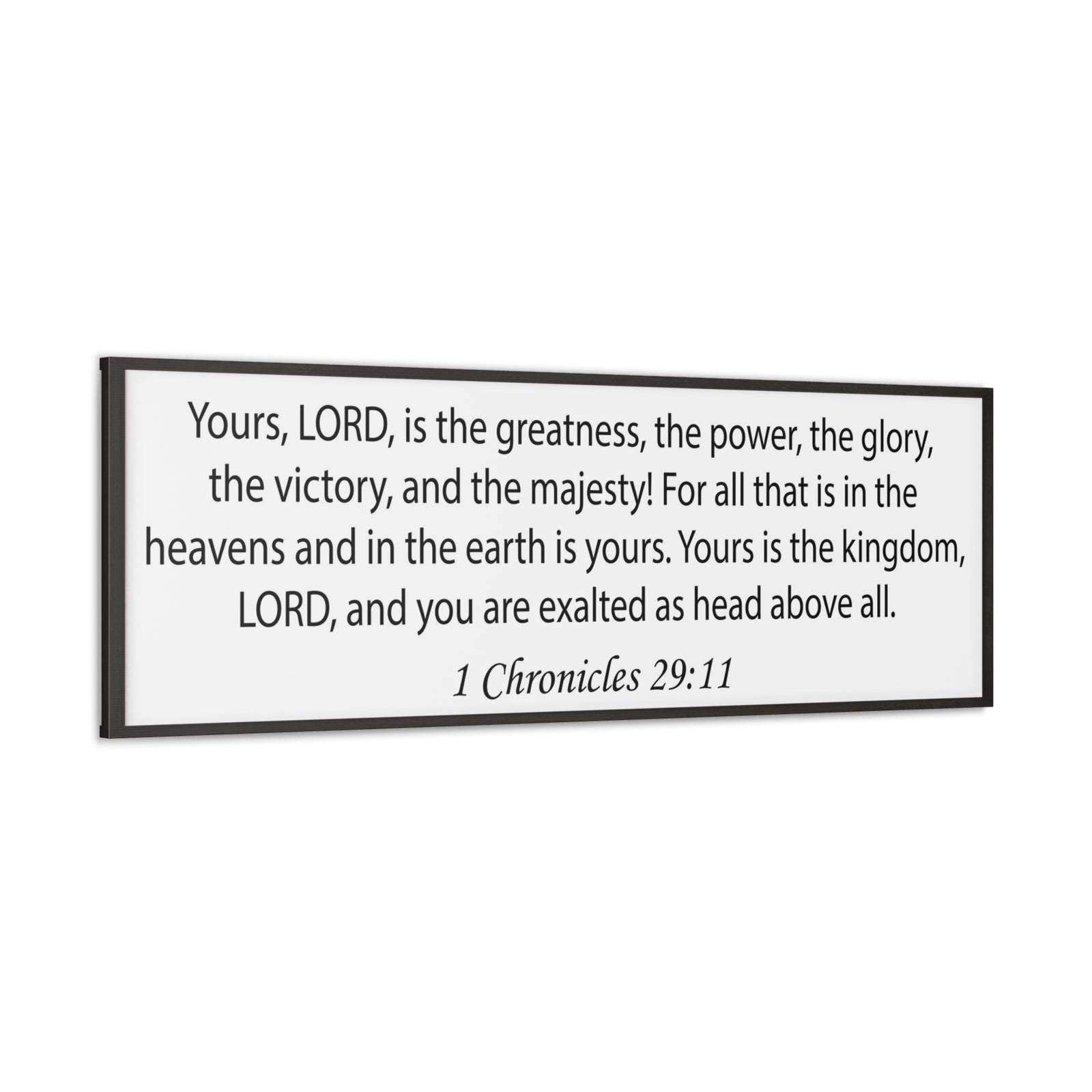 Scripture Walls 1 Chronicles 29:11 White Gold Bible Verse Canvas Christian Wall Art Ready to Hang Unframed-Express Your Love Gifts
