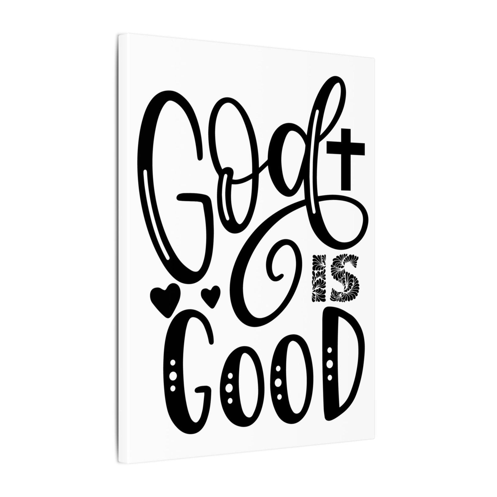 Scripture Canvas God Is Good Psalm 34:8 Christian Wall Art Print Ready to Hang-Express Your Love Gifts