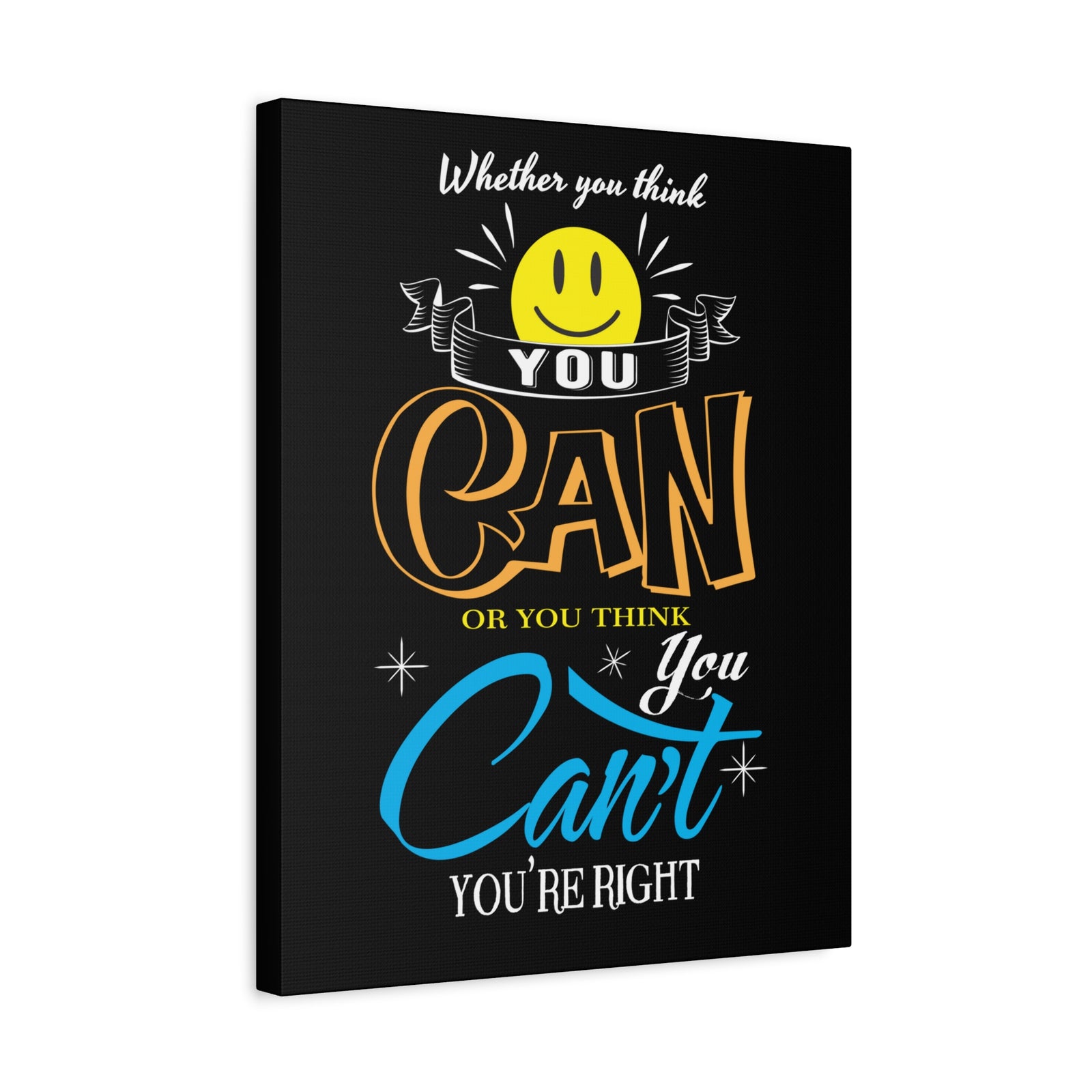 Inspirational Quote Canvas You Can Wall Art Motivational Motto Inspiring Prints Artwork Decor Ready to Hang-Express Your Love Gifts