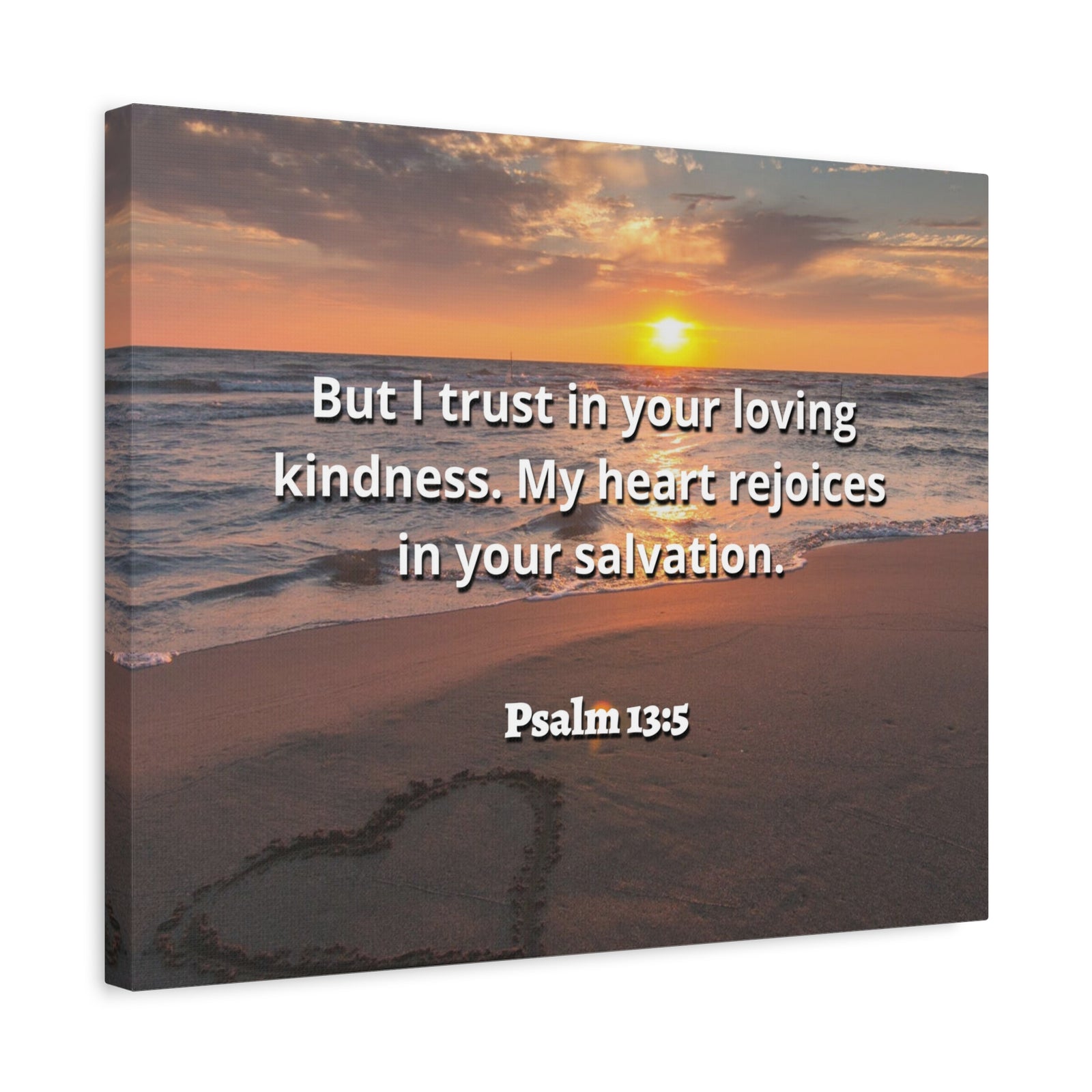 Scripture Canvas Thy Salvation Psalm 13:5 Christian Wall Art Bible Verse Print Ready to Hang-Express Your Love Gifts
