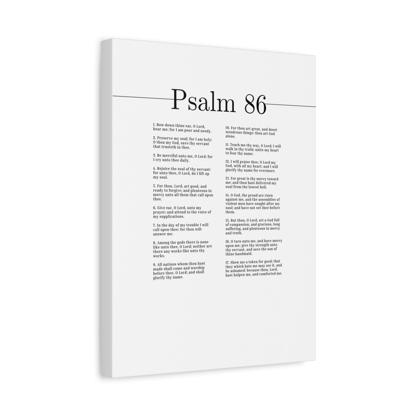 Scripture Canvas I Lift Up My Soul Psalm 86 Christian Wall Art Bible Verse Print Ready to Hang-Express Your Love Gifts