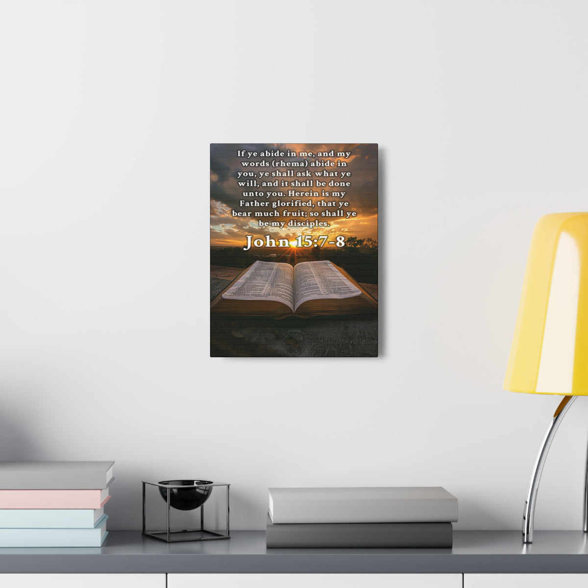 Scripture Walls John 15:7-8 KJV Bible Verse Canvas Christian Wall Art Ready to Hang Unframed-Express Your Love Gifts