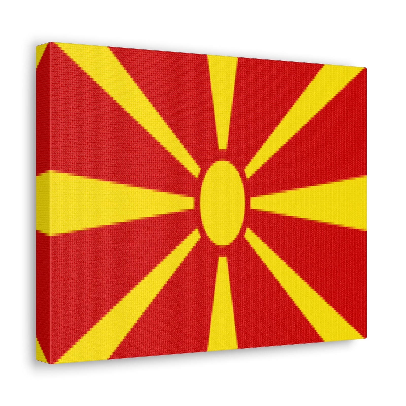 North Macedonia Country Flag Canvas Vibrant Wall Art Unframed Home Decor-Express Your Love Gifts