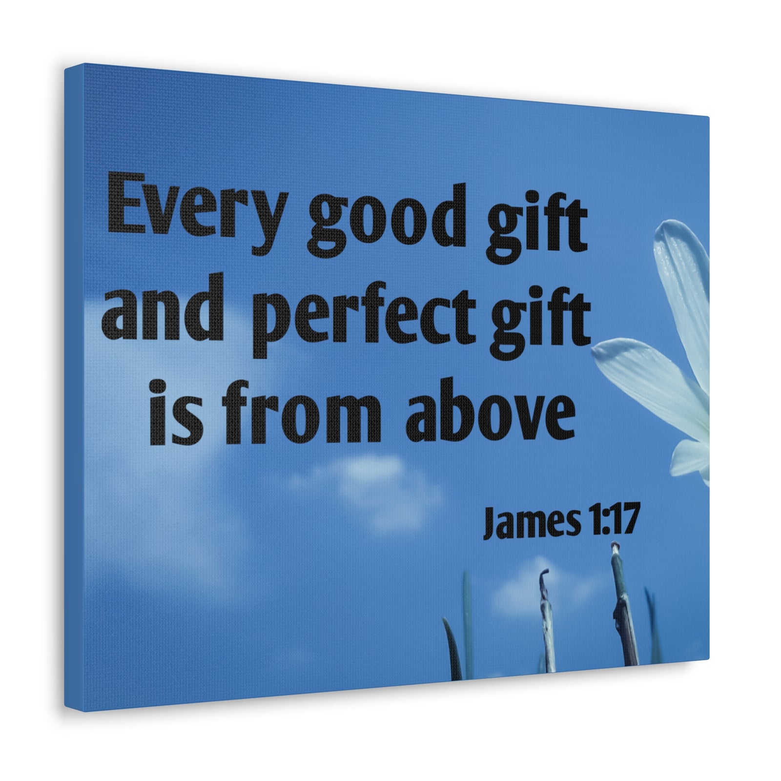 Scripture Canvas Perfect Gift James 1:17 Christian Wall Art Bible Verse Print Ready to Hang-Express Your Love Gifts