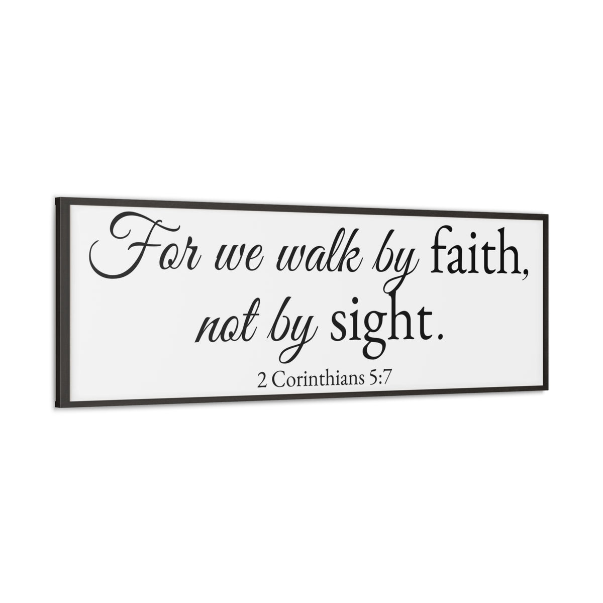 Scripture Walls 2 Corinthians 5:7 White Bible Verse Canvas Christian Wall Art Ready to Hang Unframed-Express Your Love Gifts