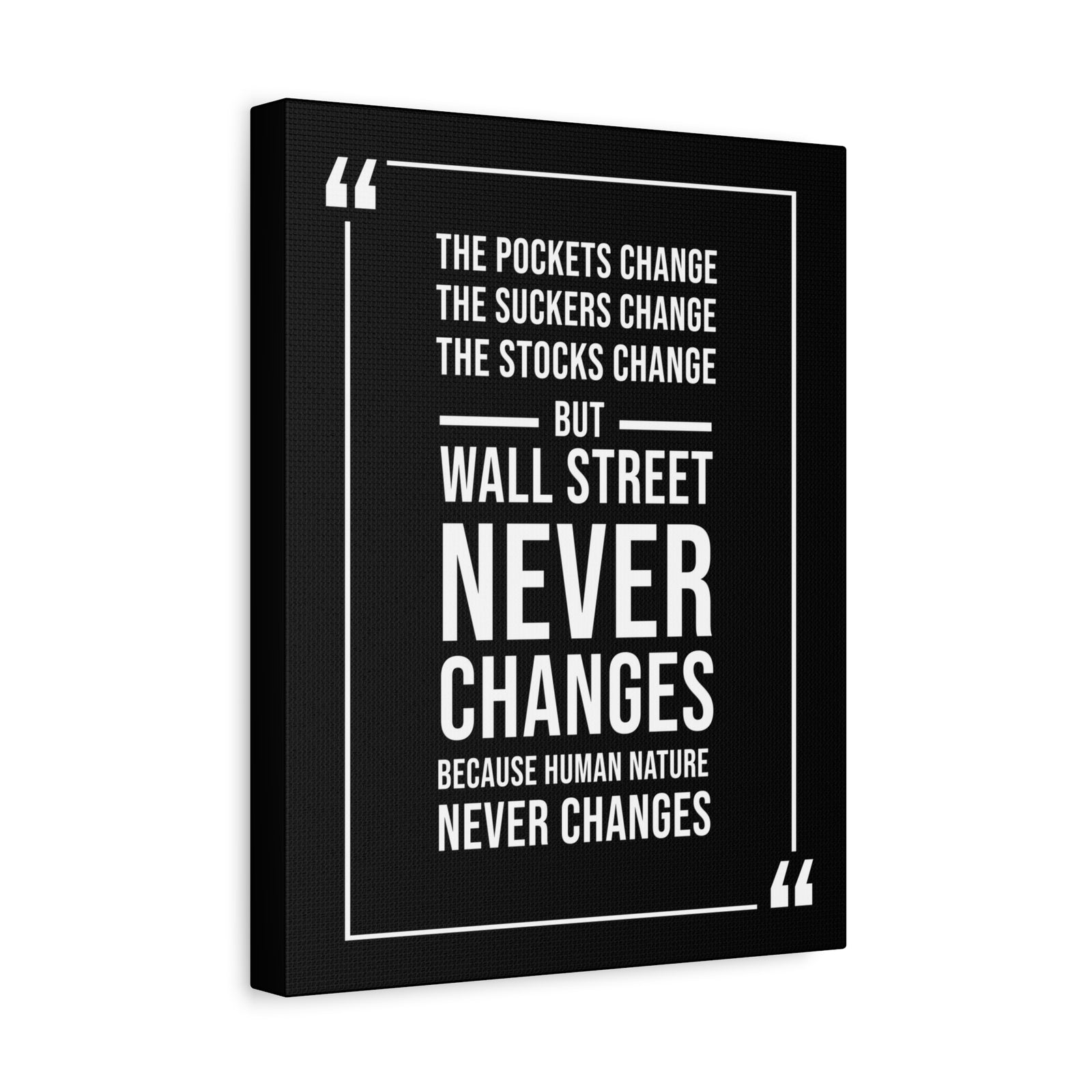 Stock Market Wall Art Wall Street Never Changes Wall Street Trading QuoteMoney Motivation Wall Art-Express Your Love Gifts
