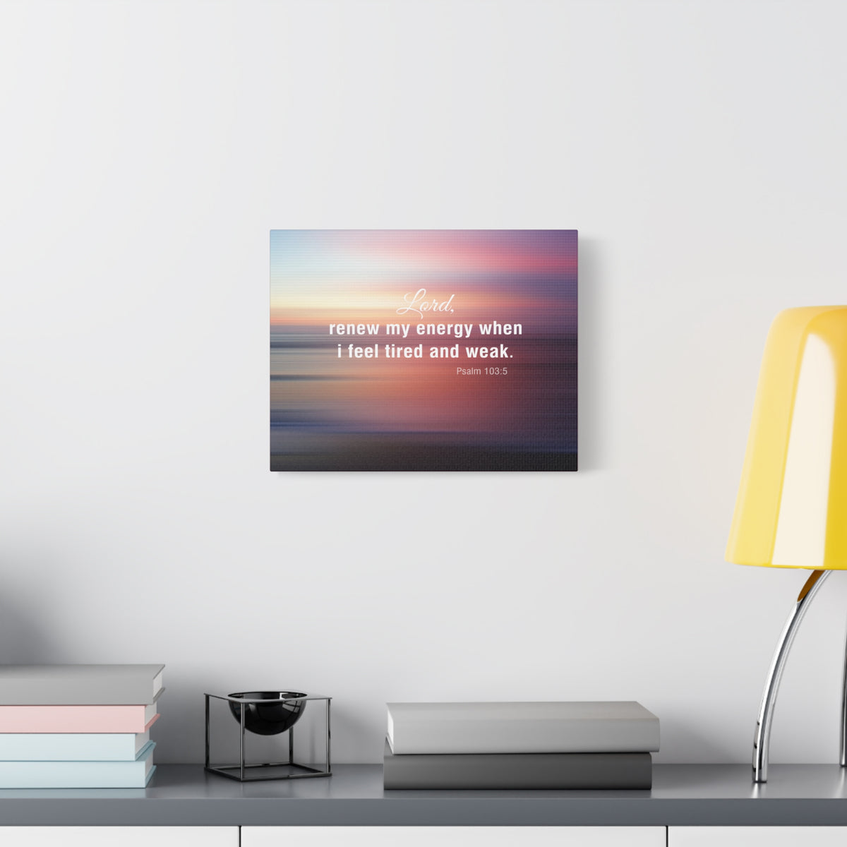 Scripture Canvas Renew My Energy Psalm 103:5 Christian Wall Art Bible Verse Print Ready to Hang-Express Your Love Gifts