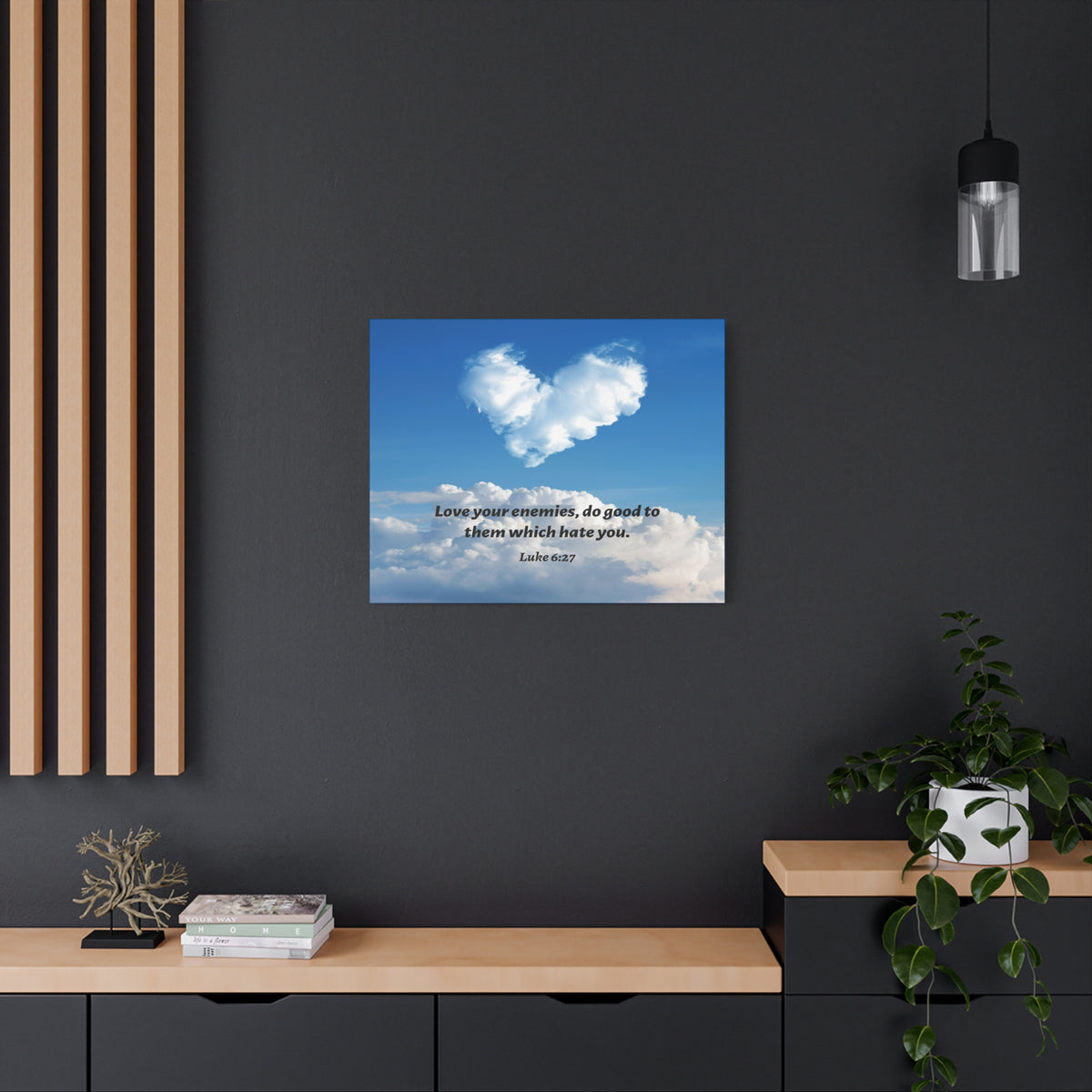 Scripture Walls Love Your Enemies Luke 6:27 Bible Verse Canvas Christian Wall Art Ready to Hang-Express Your Love Gifts