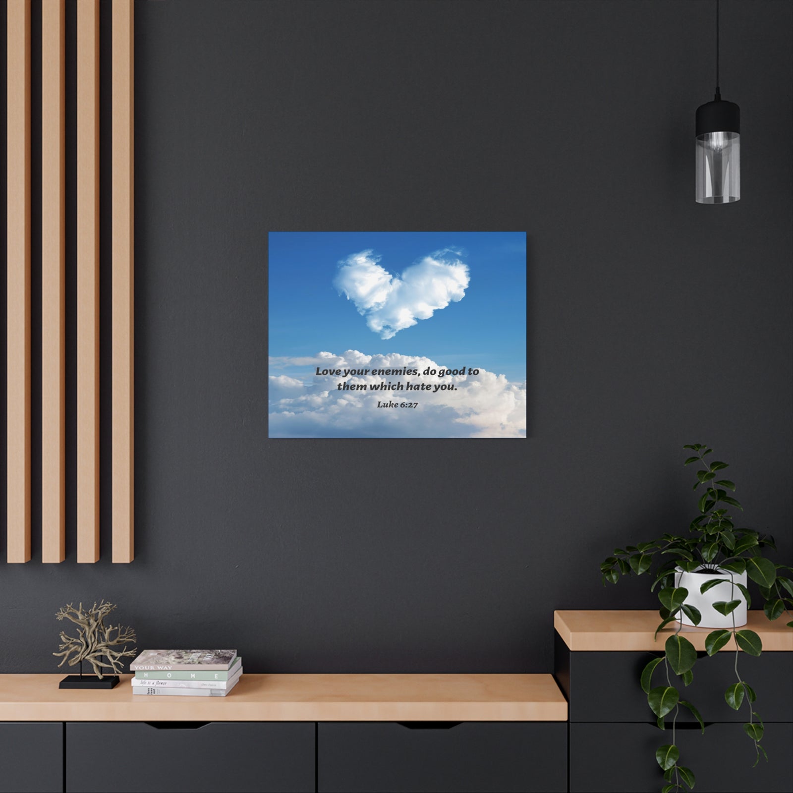 Scripture Walls Love Your Enemies Luke 6:27 Bible Verse Canvas Christian Wall Art Ready to Hang-Express Your Love Gifts