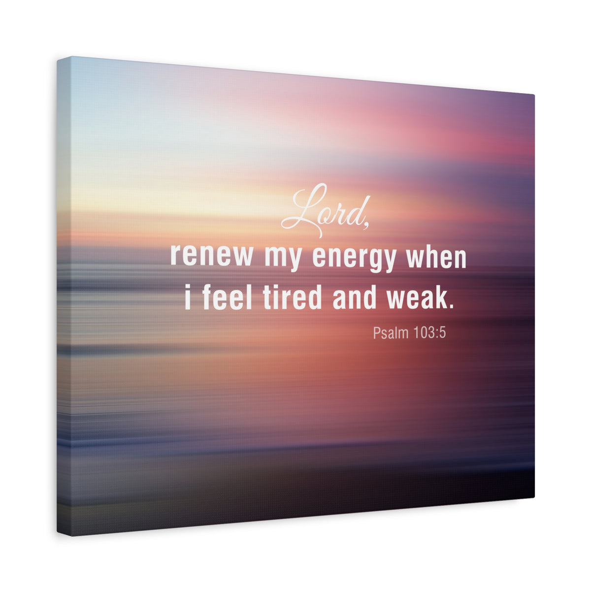 Scripture Canvas Renew My Energy Psalm 103:5 Christian Wall Art Bible Verse Print Ready to Hang-Express Your Love Gifts