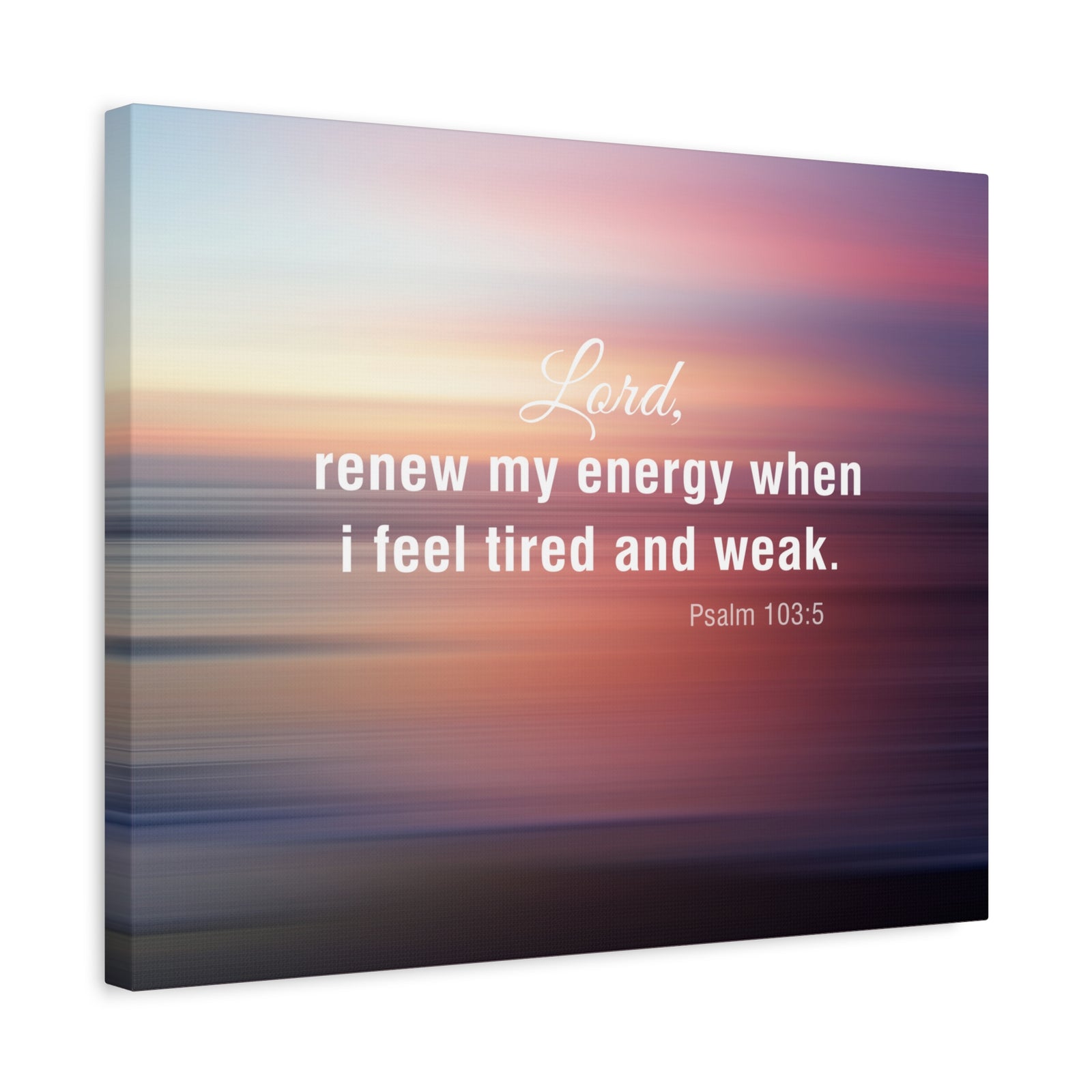 Scripture Canvas Renew My Energy Psalm 103:5 Christian Wall Art Bible Verse Print Ready to Hang-Express Your Love Gifts