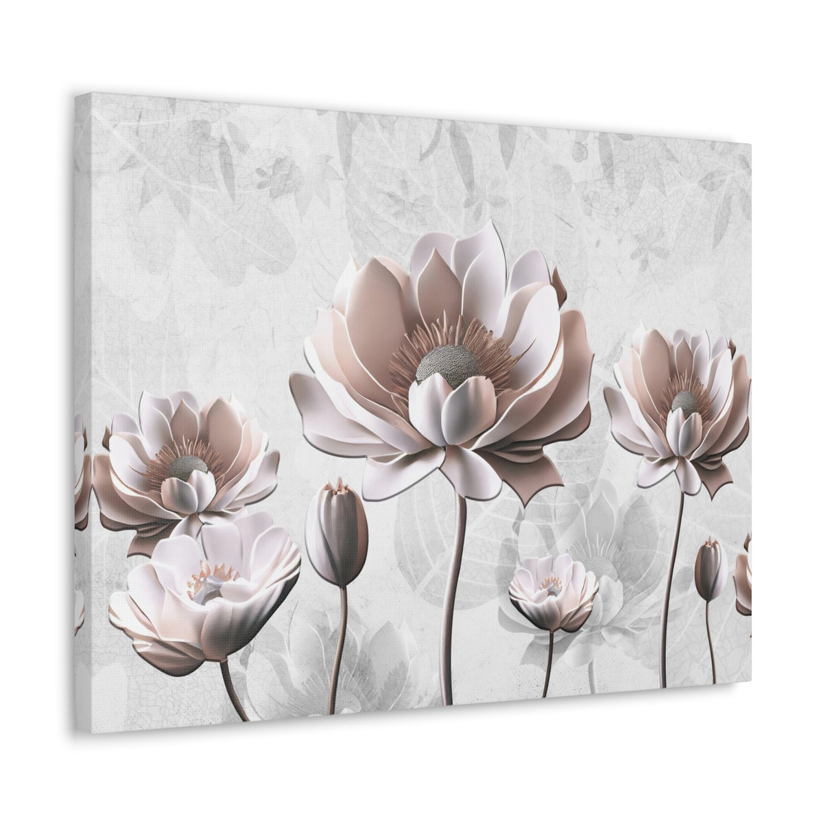 Simple Floral Painting 3D Flower Canvas Wall Art for Home Decor Ready-to-Hang-Express Your Love Gifts
