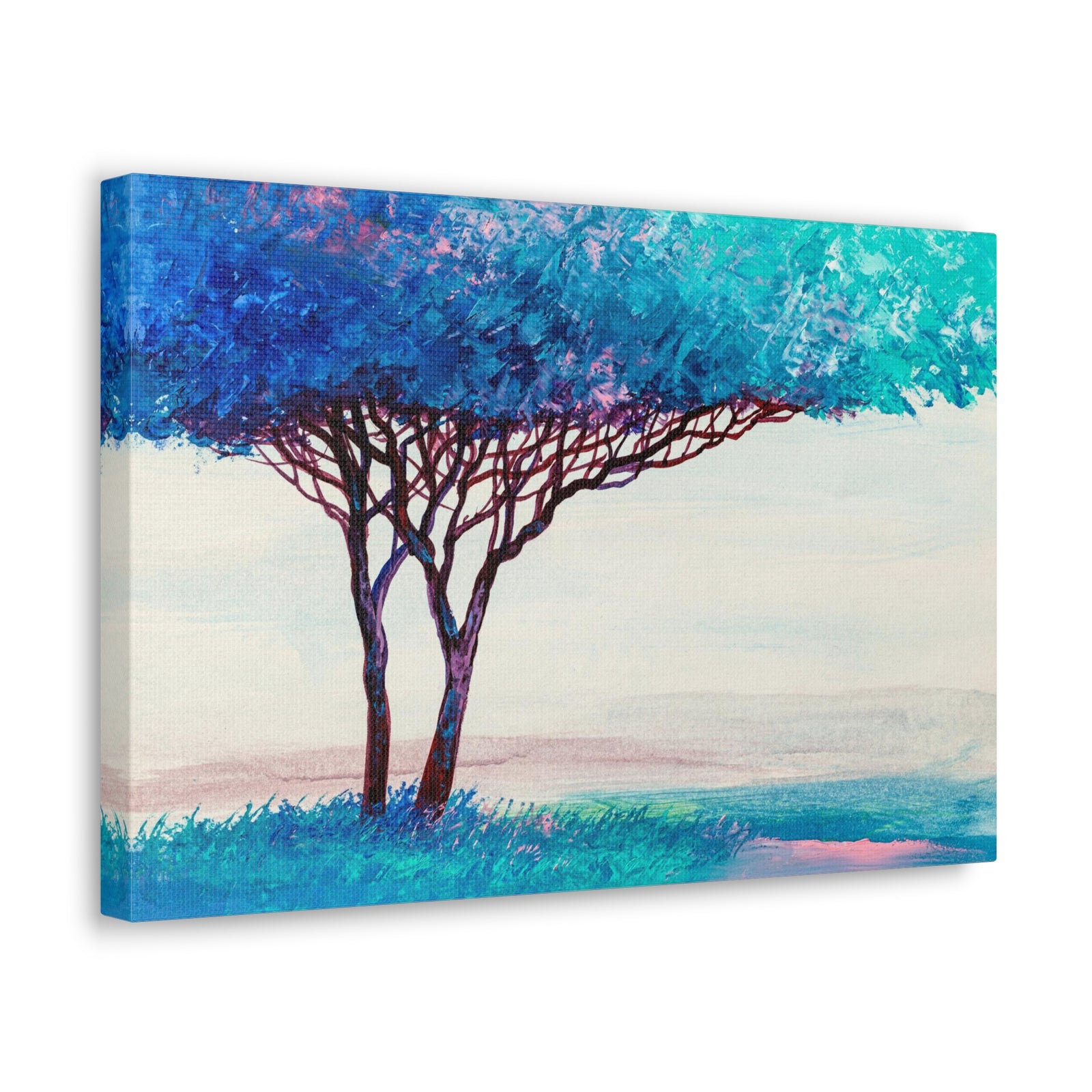 Oil Painting Landscape Abstract Tree Hand Painted Contemporary Art Canvas Wall Art for Home Decor Ready-to-Hang-Express Your Love Gifts