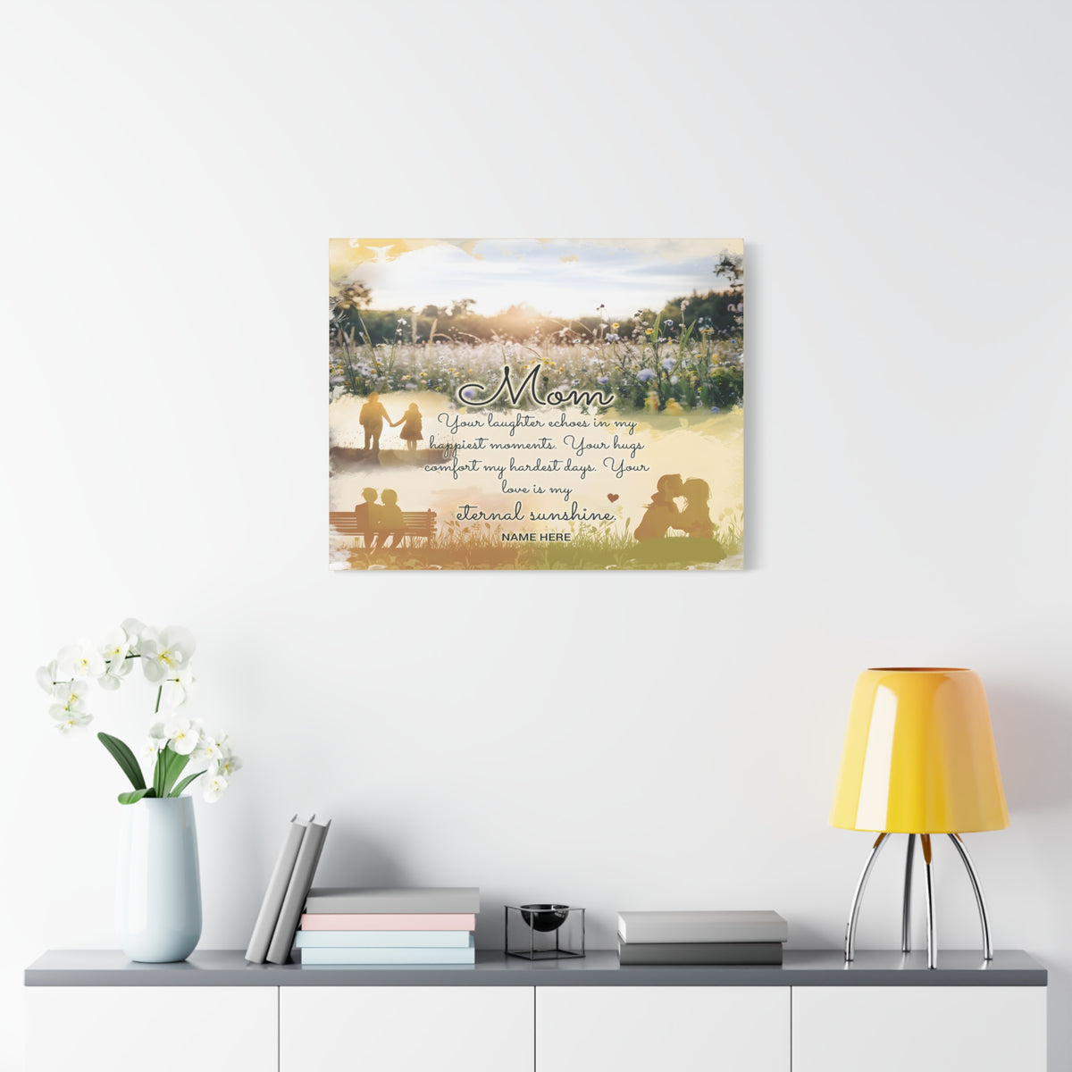 Personalized To Mom Eternal Sunshine Inspirational Quote – Elegant Home Décor-Express Your Love Gifts