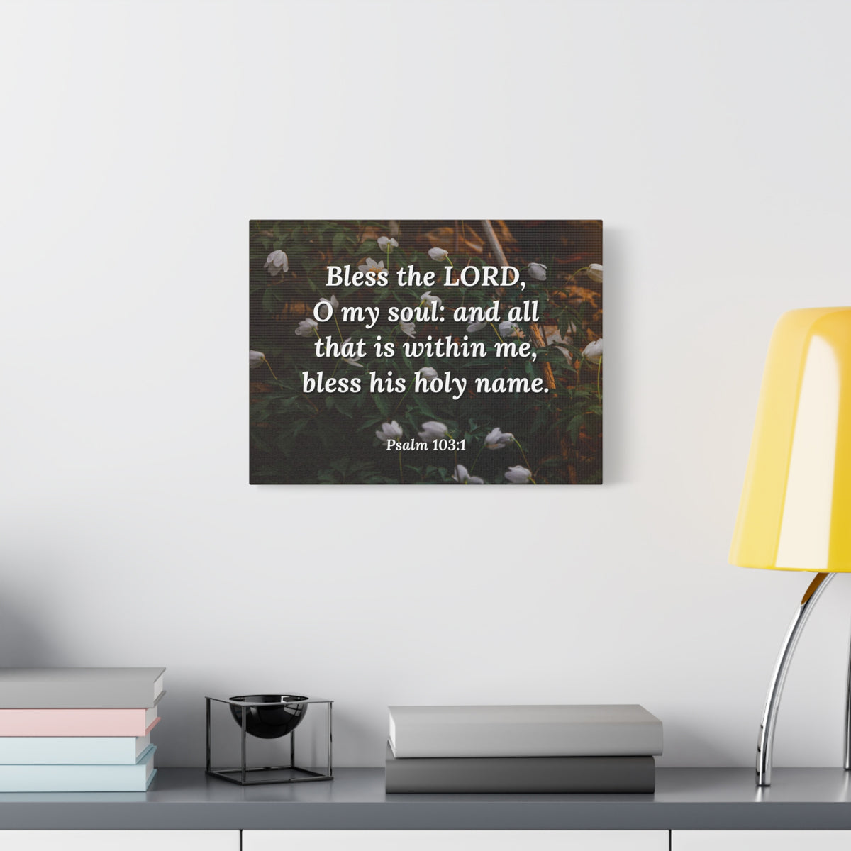 Scripture Walls Bless The LORD Psalm 103:1 Bible Verse Canvas Christian Wall Art Ready to Hang-Express Your Love Gifts