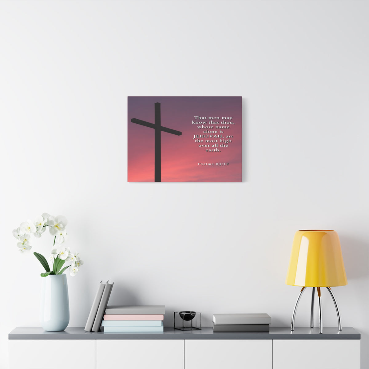 Scripture Canvas Most High Psalms 83:18 Christian Wall Art Bible Verse Print Ready to Hang-Express Your Love Gifts
