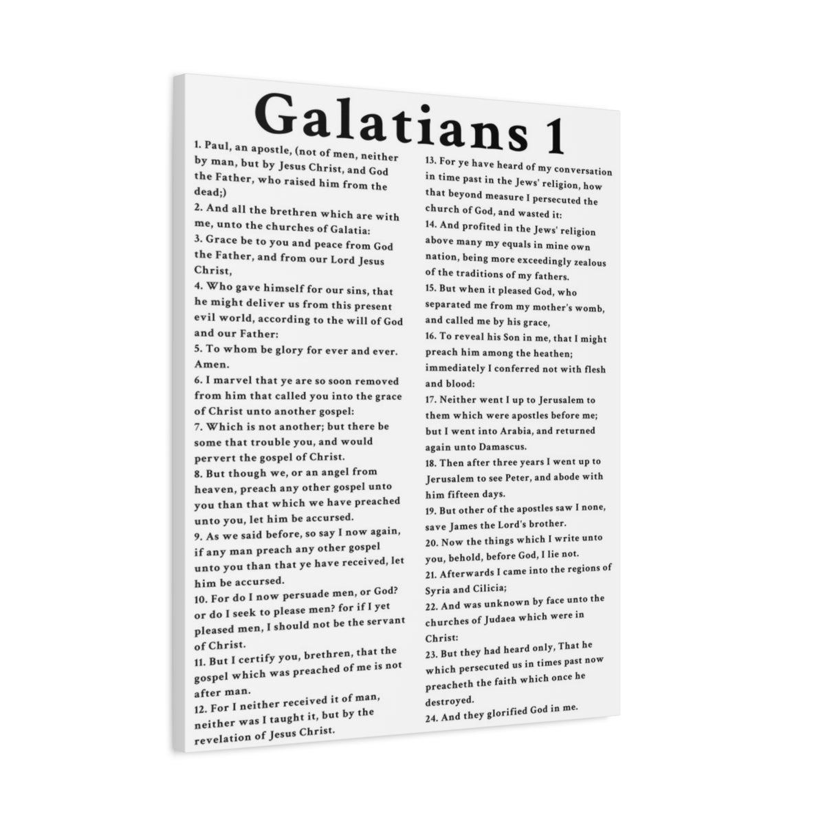 Scripture Walls Galatians 1 Chapter White Defending the Gospel of Grace Bible Canvas Christian Wall Art Ready to Hang Unframed-Express Your Love Gifts