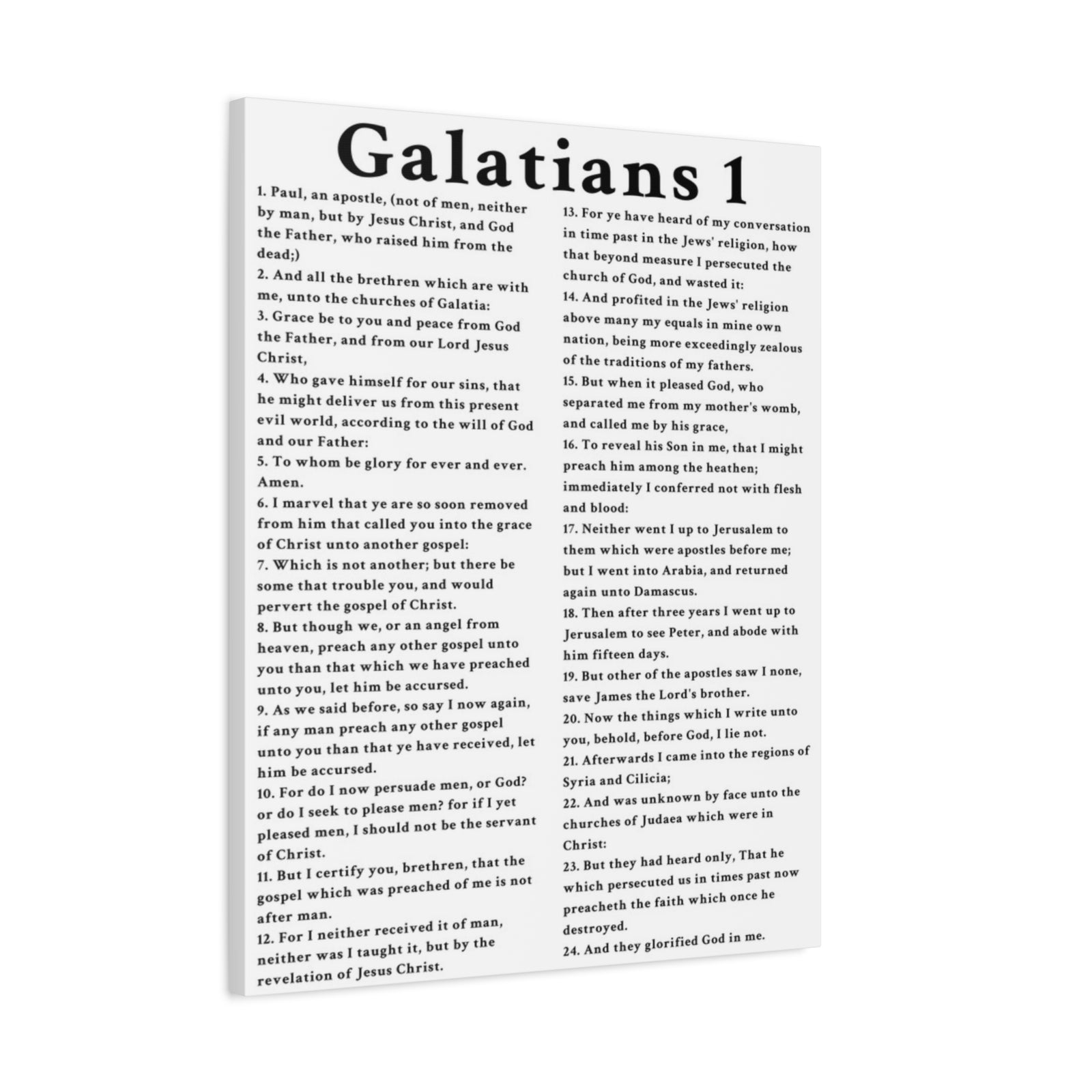 Scripture Walls Galatians 1 Chapter White Defending the Gospel of Grace Bible Canvas Christian Wall Art Ready to Hang Unframed-Express Your Love Gifts