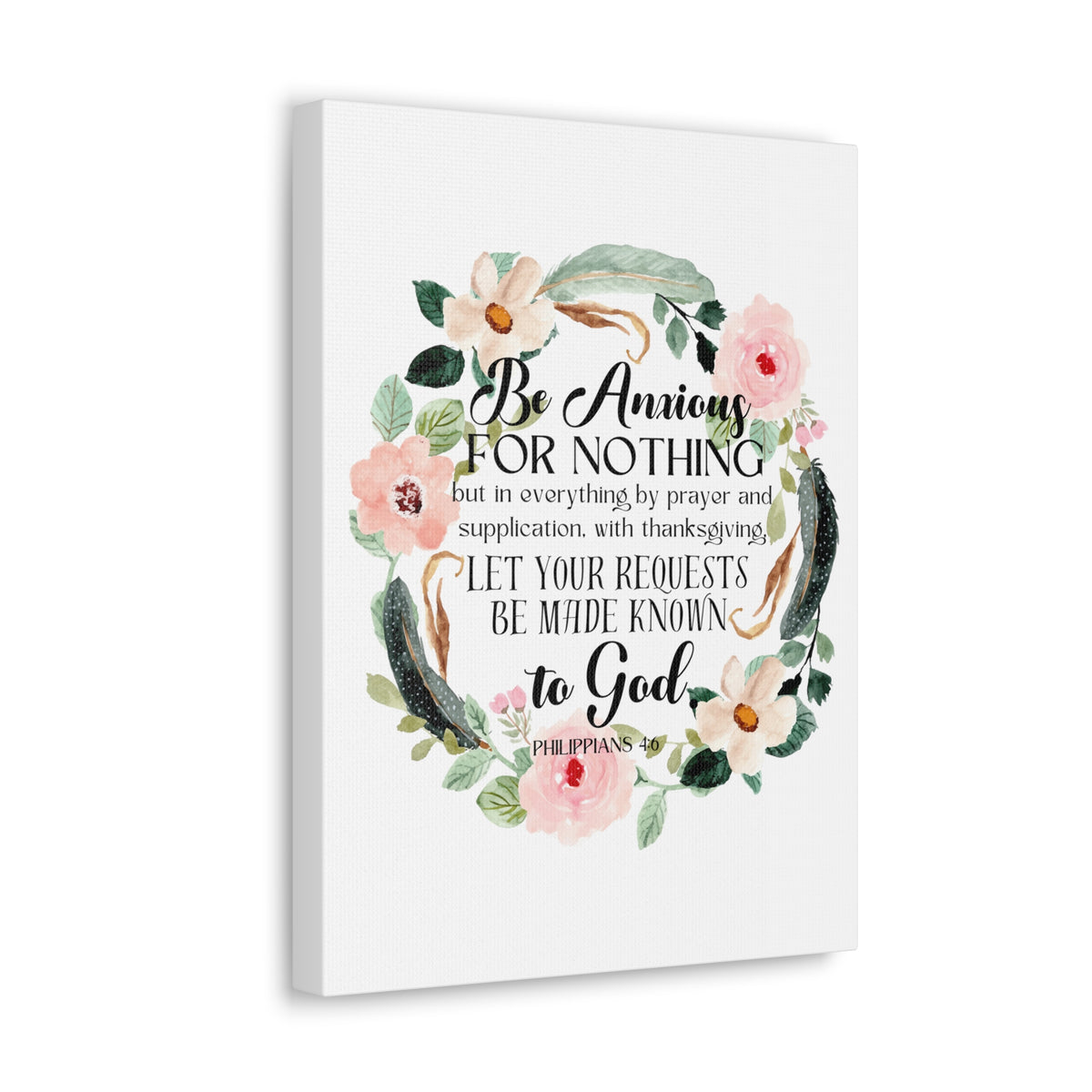 Scripture Walls Philippians 4:6 Be Anxious Bible Verse Canvas Christian Wall Art Ready to Hang Unframed-Express Your Love Gifts