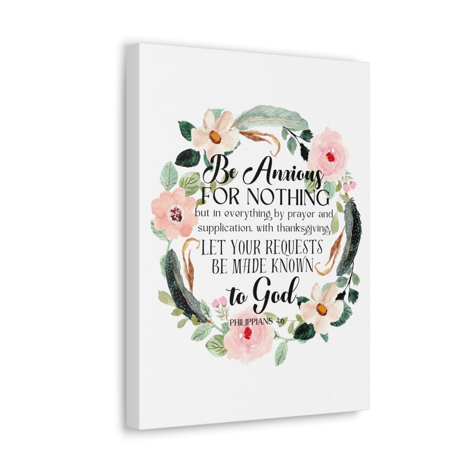 Scripture Walls Philippians 4:6 Be Anxious Bible Verse Canvas Christian Wall Art Ready to Hang Unframed-Express Your Love Gifts