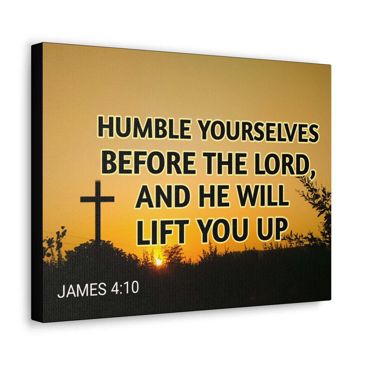 Scripture Walls Humble Yourselves James 4:10 Bible Verse Canvas Christian Wall Art Ready to Hang-Express Your Love Gifts