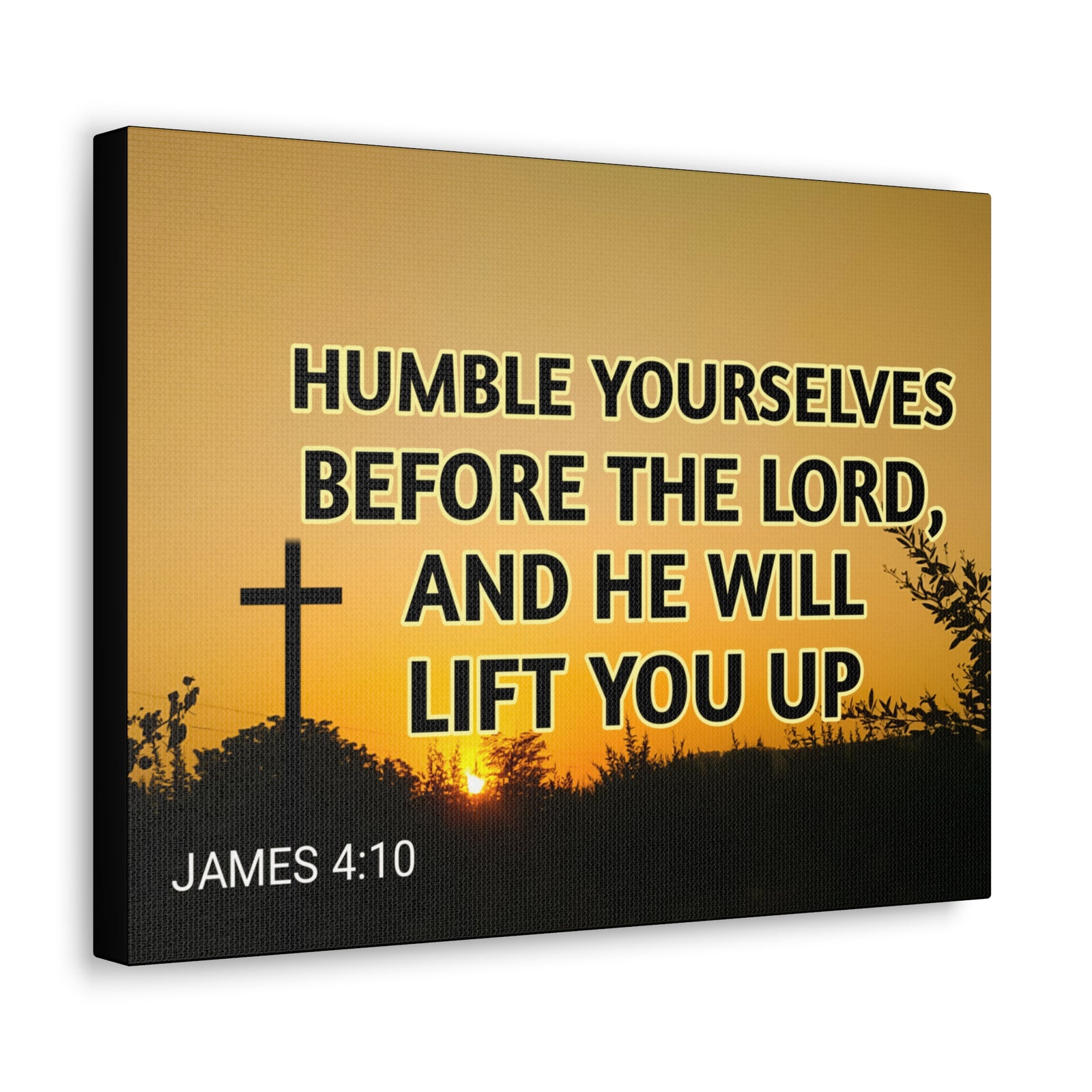 Scripture Walls Humble Yourselves James 4:10 Bible Verse Canvas Christian Wall Art Ready to Hang-Express Your Love Gifts