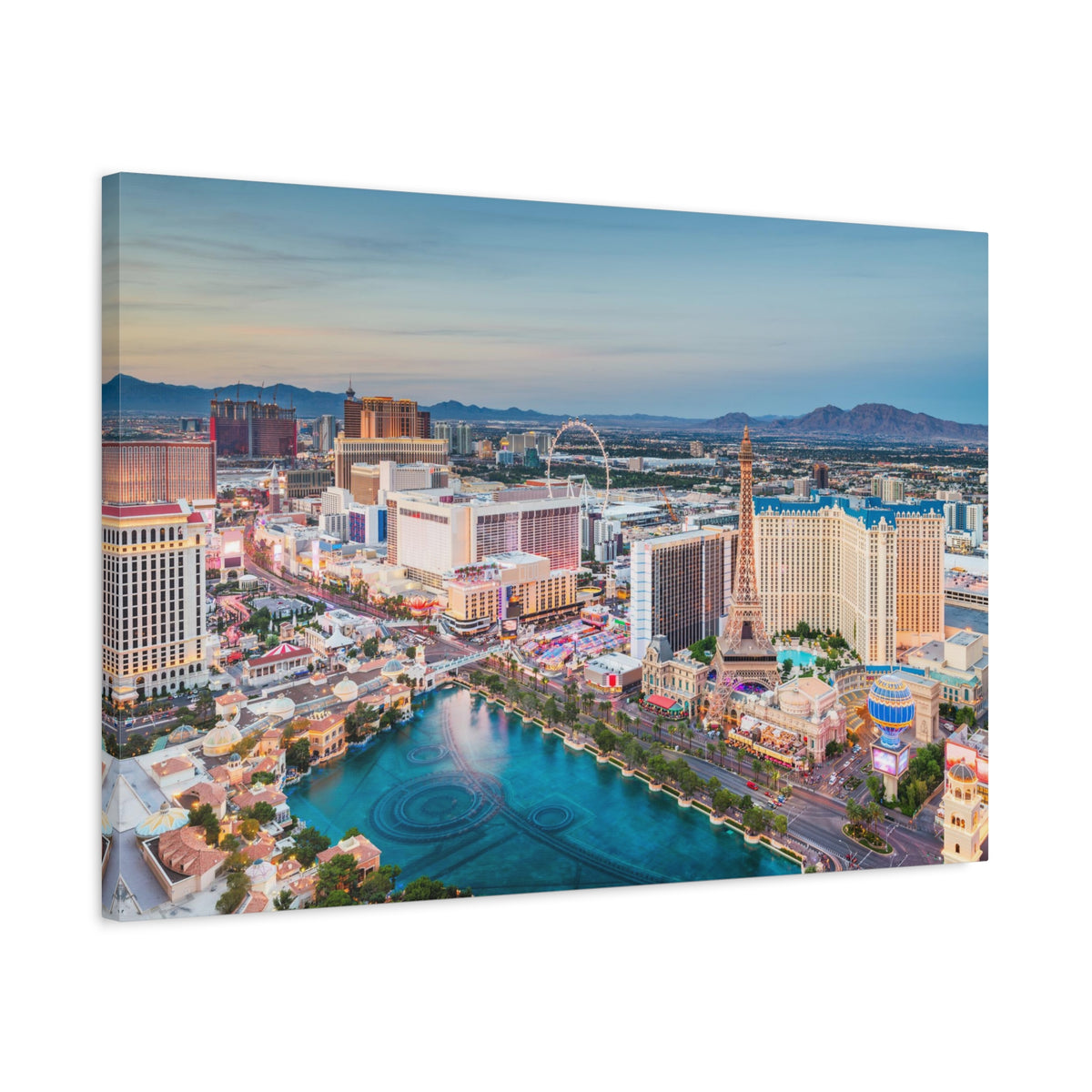 Las Vegas Daytime Skyline Canvas Artwork High-Quality Breathtaking Stunning Cityscape for Home Decor Ready to Hang-Express Your Love Gifts