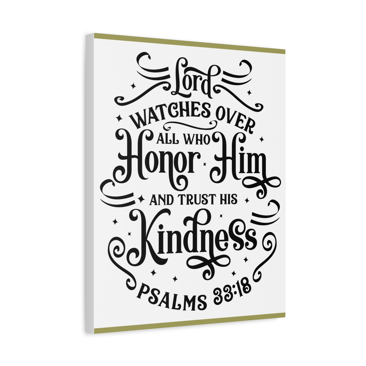 Scripture Walls Lord Watches Over All Who Honor Him Psalms 33:18 Bible Verse Canvas Christian Wall Art Ready To Hang-Express Your Love Gifts