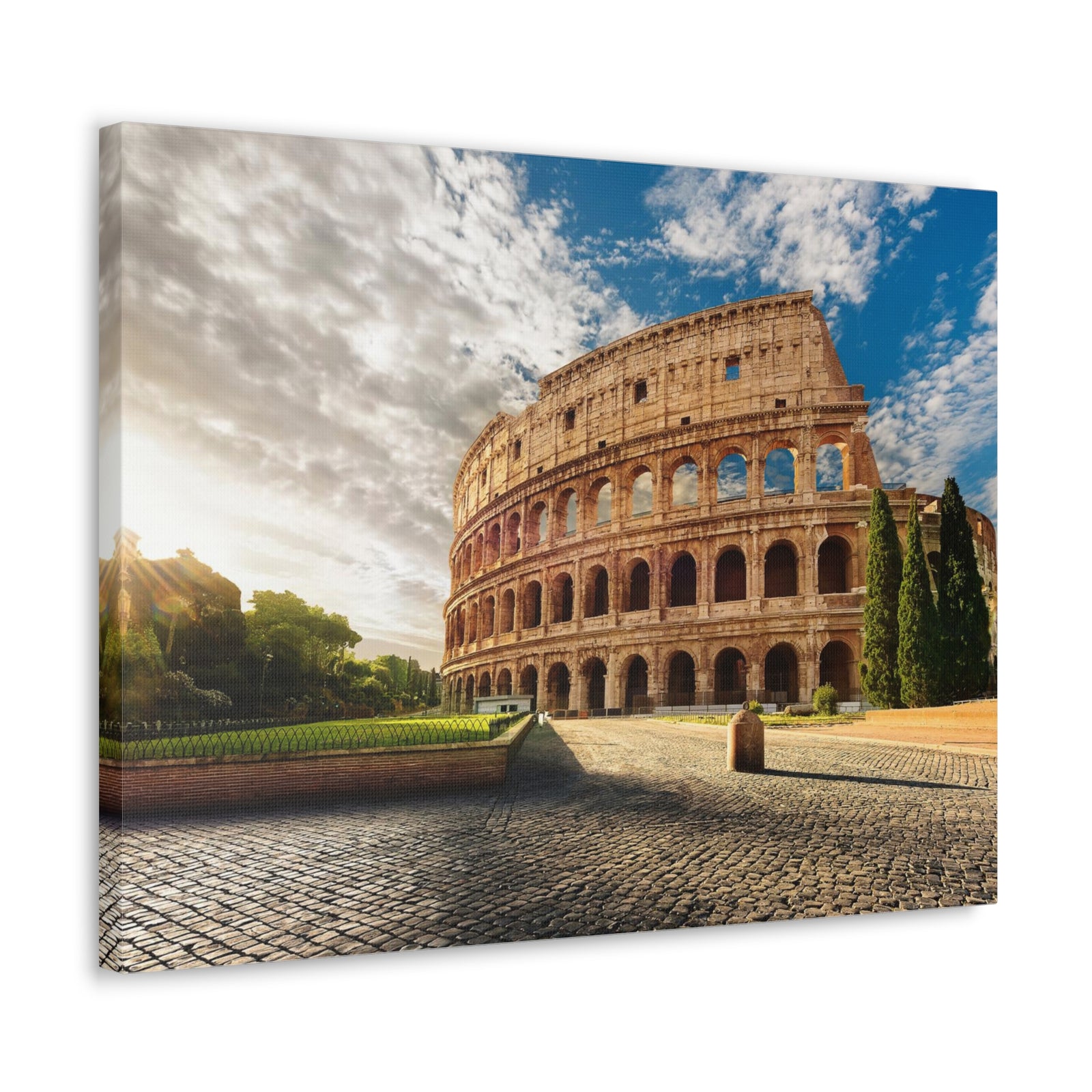 Italy Colosseum in Rome Modern Multicolor Scenic Nature Photography Canvas Home Office Decor Ready to Hang-Express Your Love Gifts