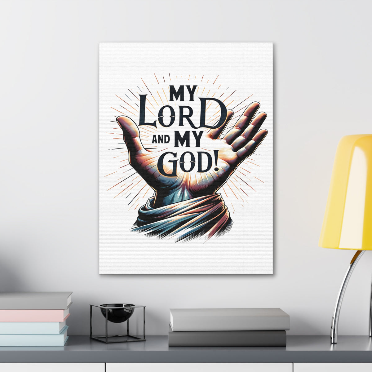 Scripture Walls John 20:28 My Lord and My God! Bible Verse Canvas Christian Wall Art Ready to Hang Unframed-Express Your Love Gifts