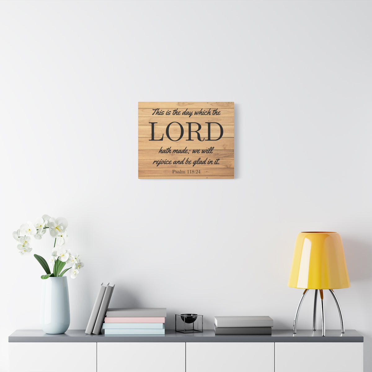 Scripture Walls The Lord Hath Made Psalm 118:24 Bible Verse Canvas Christian Wall Art Ready to Hang-Express Your Love Gifts