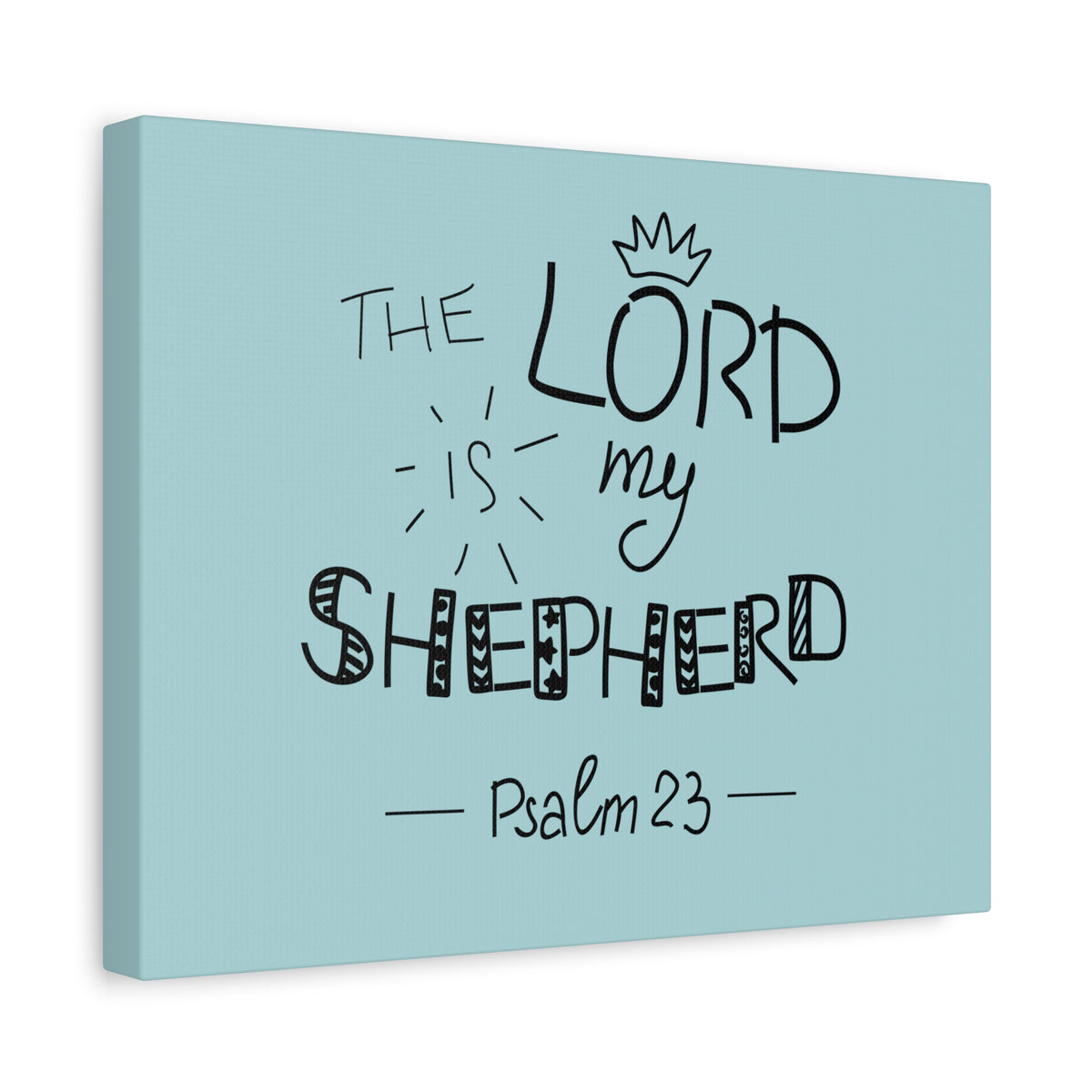 Scripture Canvas The Lord Is My Shepherd Psalm 23 Christian Wall Art Bible Verse Print Ready To Hang-Express Your Love Gifts