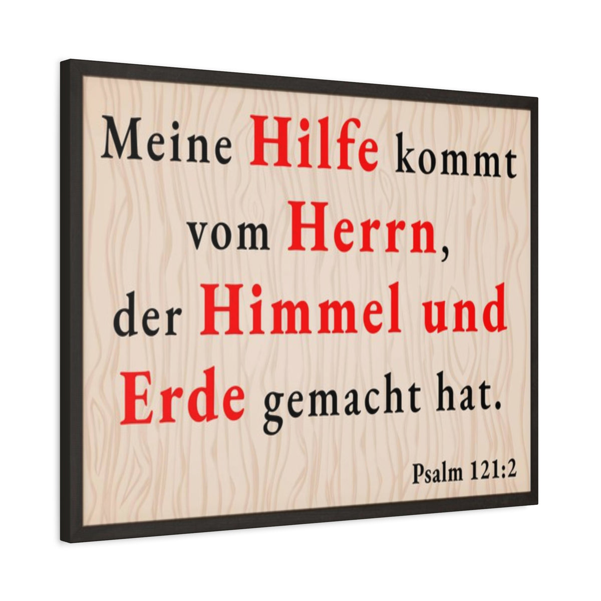 Scripture Walls Psalm 121:2 Help From God German Bible Verse Canvas Christian Wall Art Ready to Hang Unframed-Express Your Love Gifts