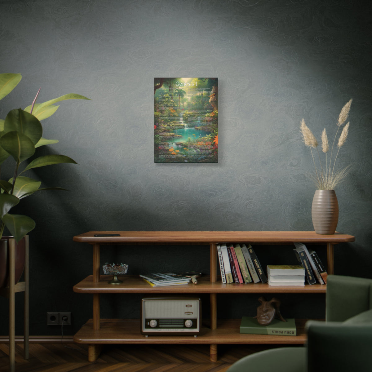 Scripture Walls Genesis 1 Chapter In the Beginning Christian Wall Art Print Ready to Hang Unframed-Express Your Love Gifts