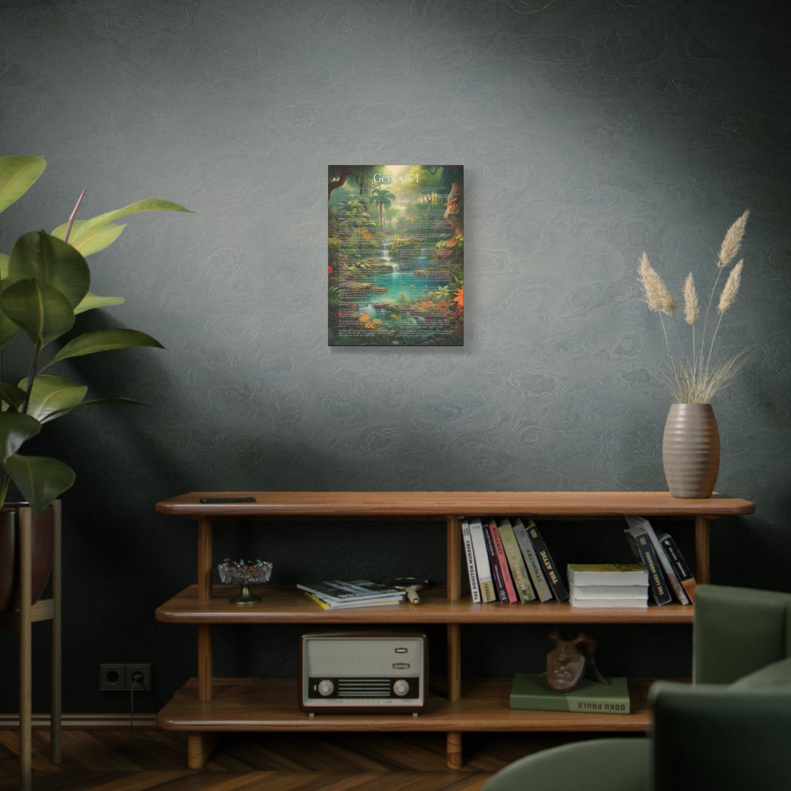 Scripture Walls Genesis 1 Chapter In the Beginning Christian Wall Art Print Ready to Hang Unframed-Express Your Love Gifts