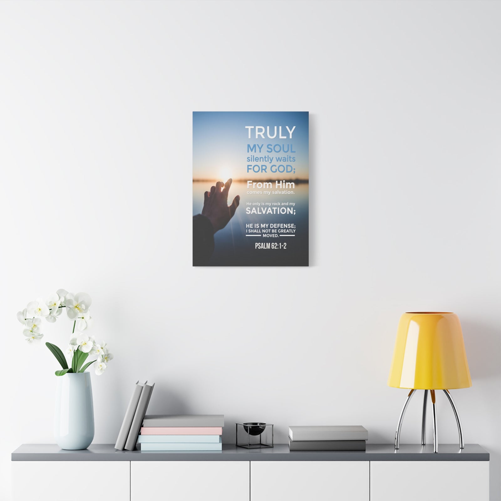 Scripture Walls My Defense Psalm 62:1-2 Christian Wall Art Bible Verse Print Ready to Hang-Express Your Love Gifts