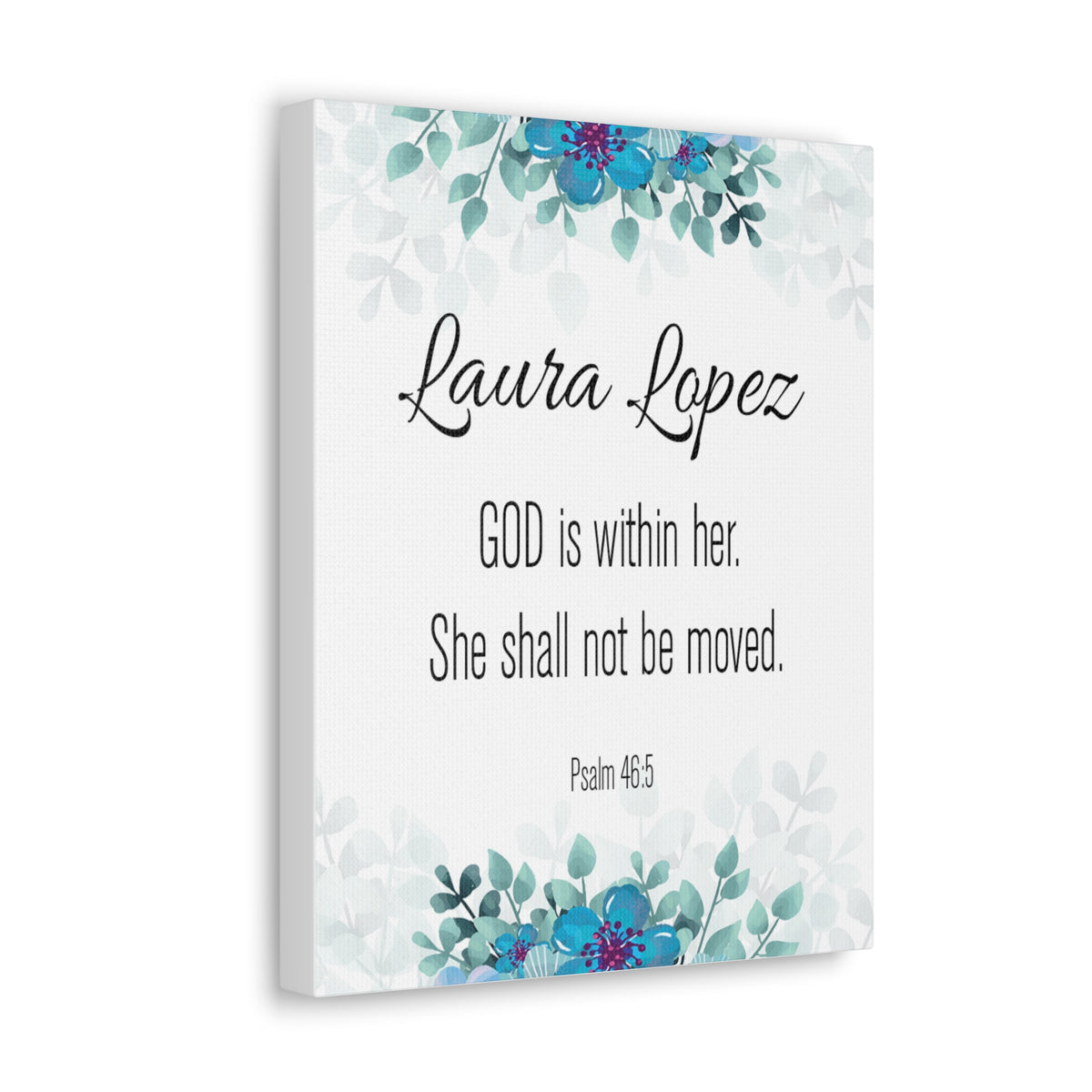 Personalized Scripture Walls God Is Within Her Psalm 46:5 Bible Chapter Canvas Christian Wall Art Ready to Hang-Express Your Love Gifts