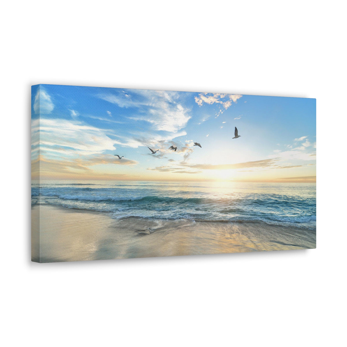 Ocean Flying Birds Ocean Canvas Wall Art for Home Decor Ready-to-Hang-Express Your Love Gifts