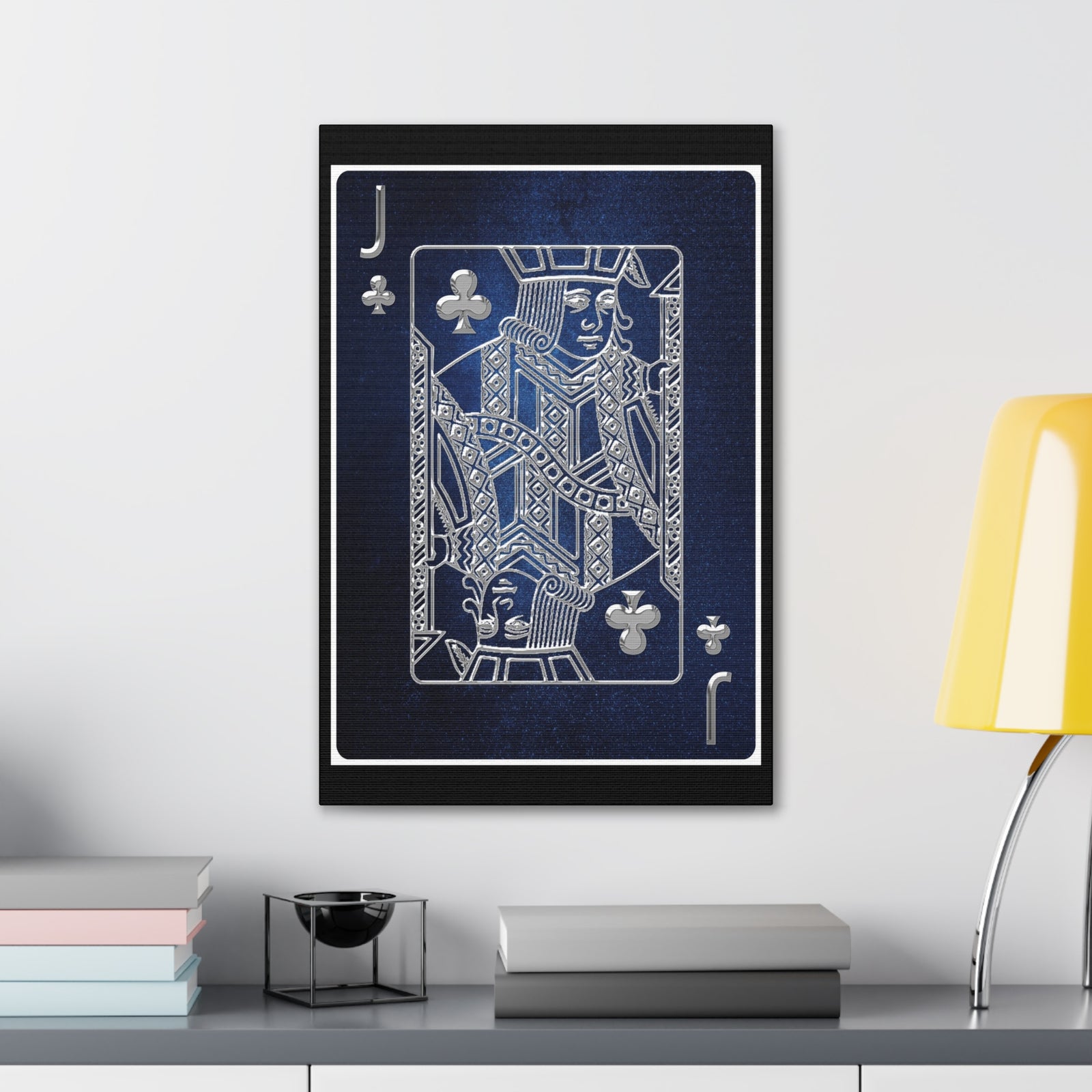 Jack Of Clubs Space Background Playing Card Canvas Wall Art for Home Decor Ready-to-Hang-Express Your Love Gifts