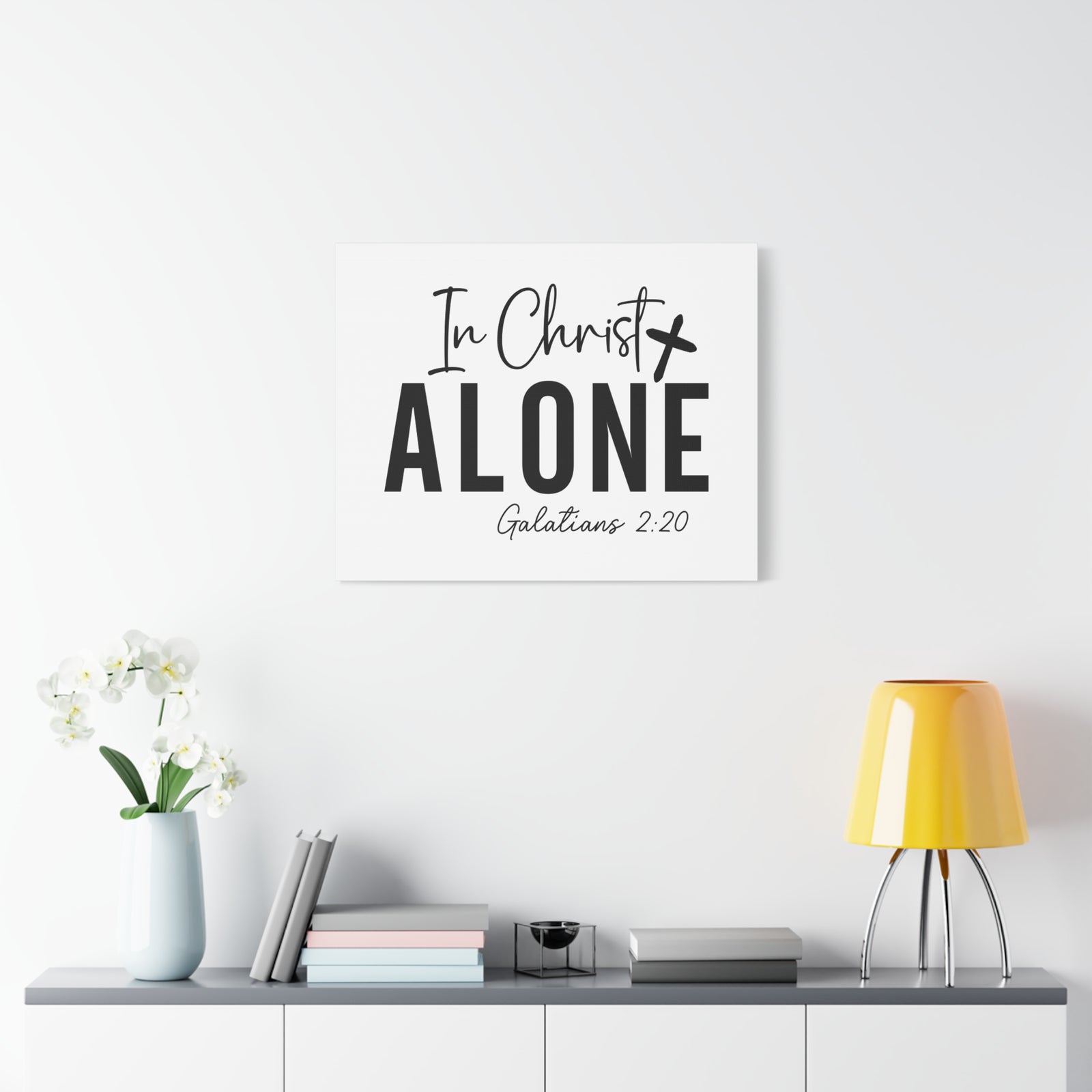 Scripture Walls Galatians 2:20 In Christ Alone Bible Verse Canvas Christian Wall Art Ready to Hang Unframed-Express Your Love Gifts