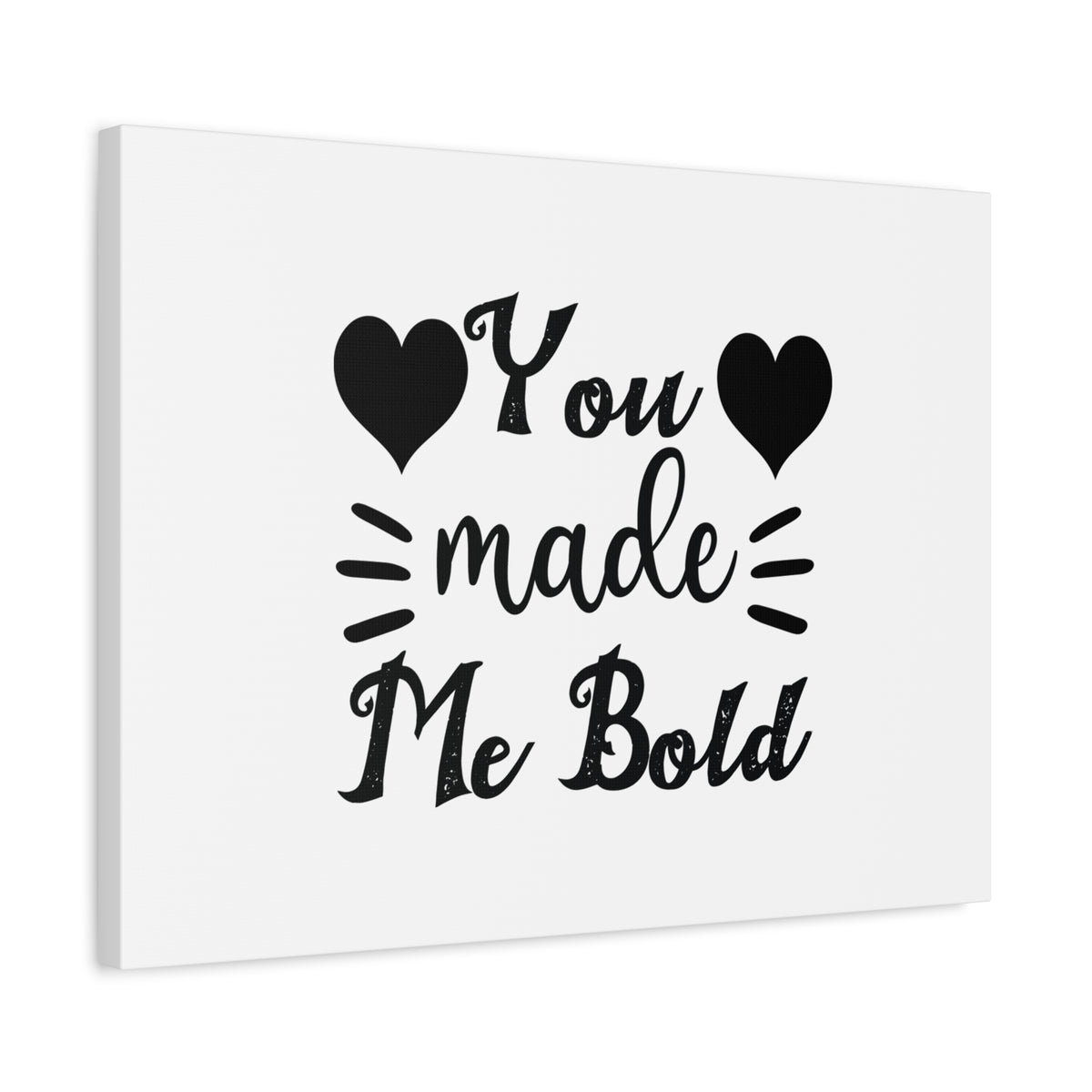 Scripture Canvas You Made Me Bold Psalms 138:3 Cursive Christian Wall Art Bible Verse Print Ready to Hang-Express Your Love Gifts