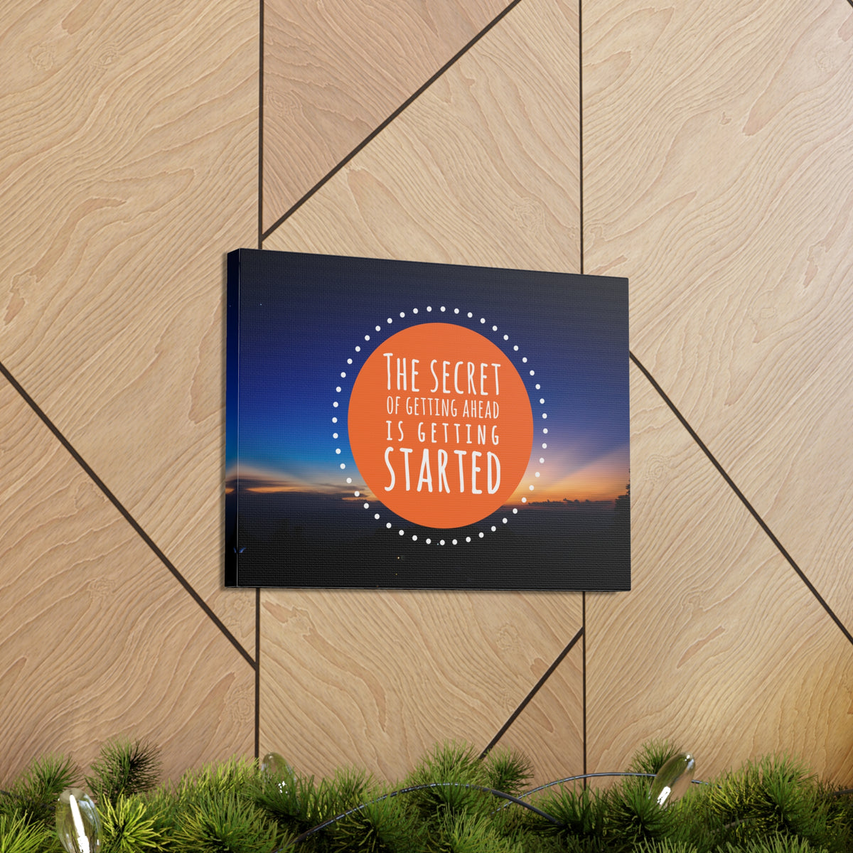 Inspirational Wall Art Secret Of Getting Ahead Motivation Wall Decor for Home Office Gym Inspiring Success Quote Print Ready to Hang-Express Your Love Gifts