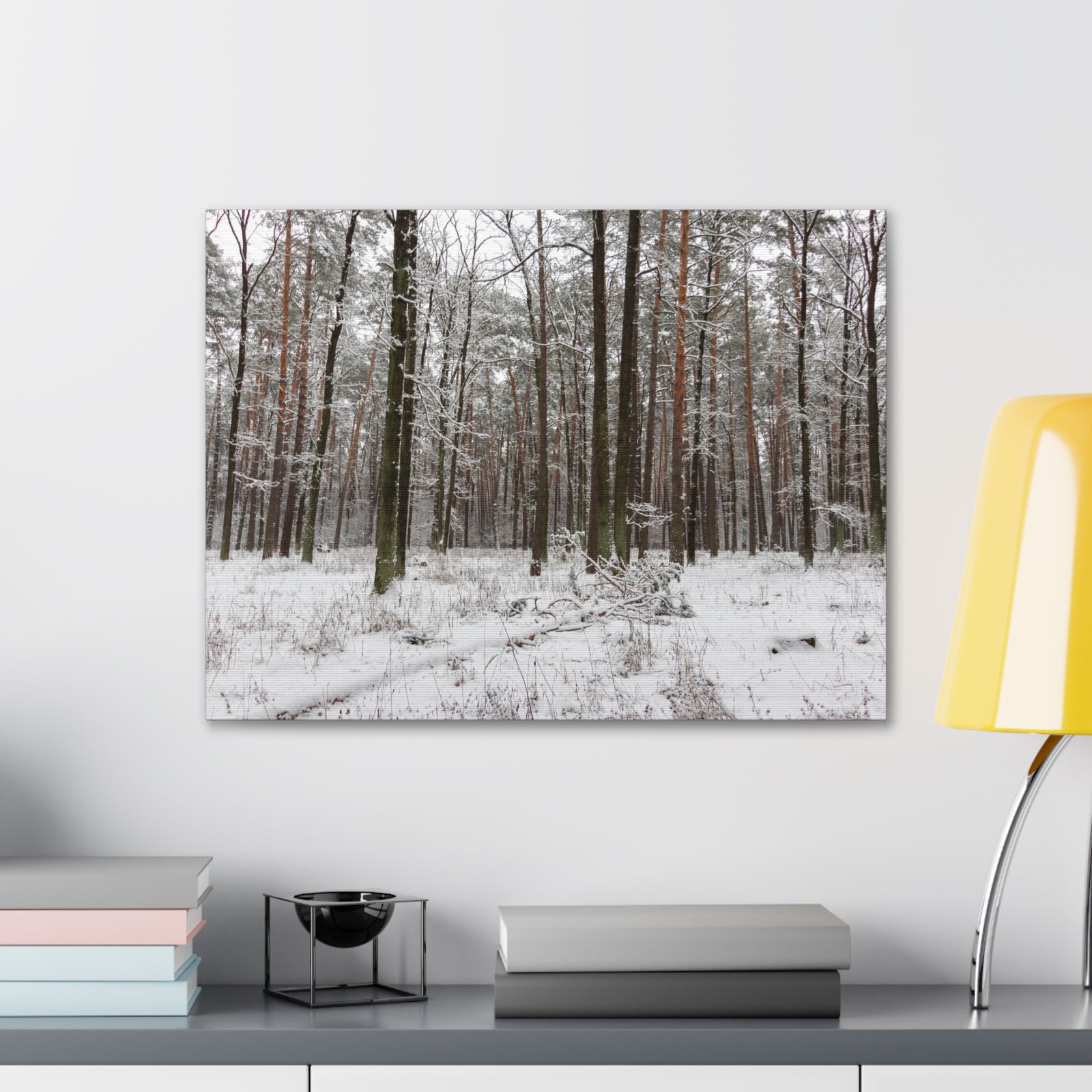 Winter Tree Covered In Snow Forest Nature Wilderness Photography Canvas Wall Art for Home Decor Ready-to-Hang-Express Your Love Gifts