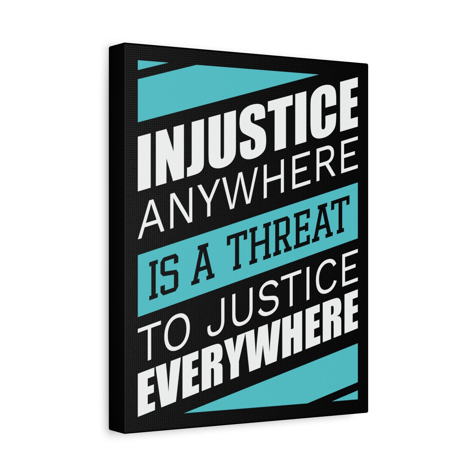 Inspirational Quote Canvas Threat To Justice Wall Art Motivational Motto Inspiring Prints Artwork Decor Ready to Hang-Express Your Love Gifts
