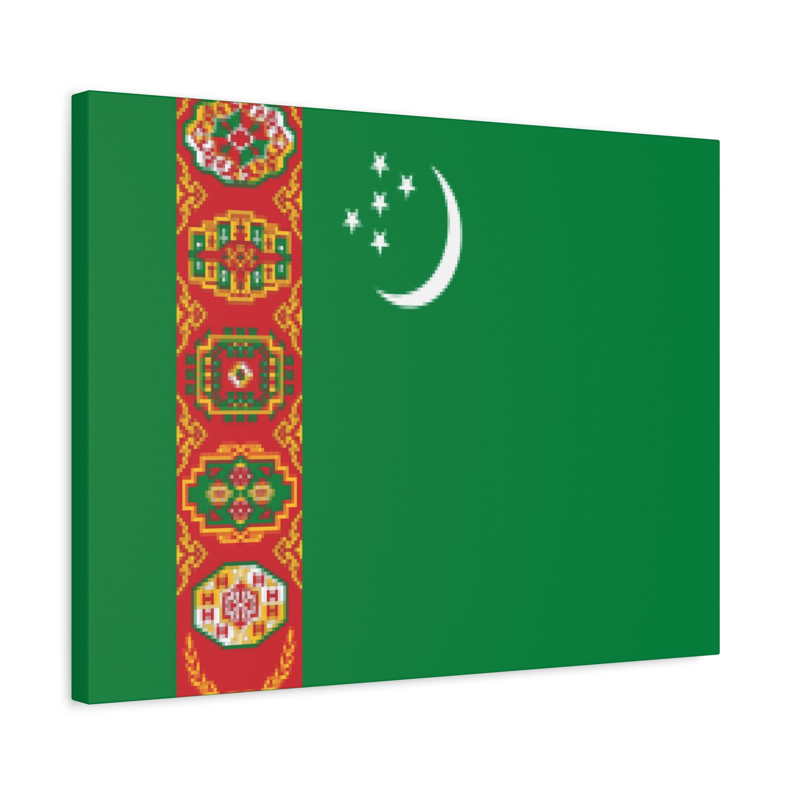 Turkmenistan Country Flag Canvas Vibrant Wall Art Unframed Home Decor-Express Your Love Gifts