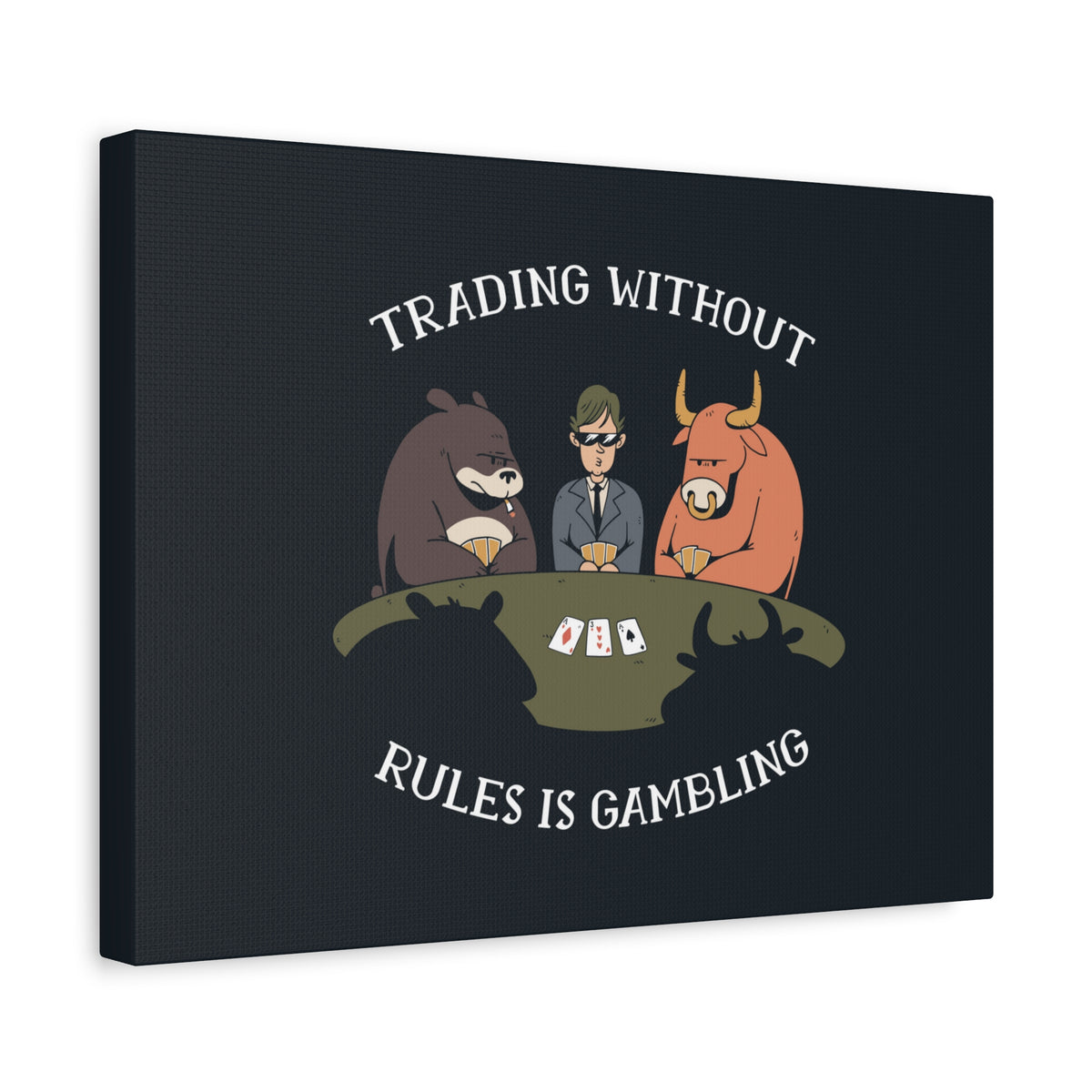 Scripture Canvas Trading Without Rules Is Gambling Christian Wall Art Bible Verse Print Ready to Hang-Express Your Love Gifts