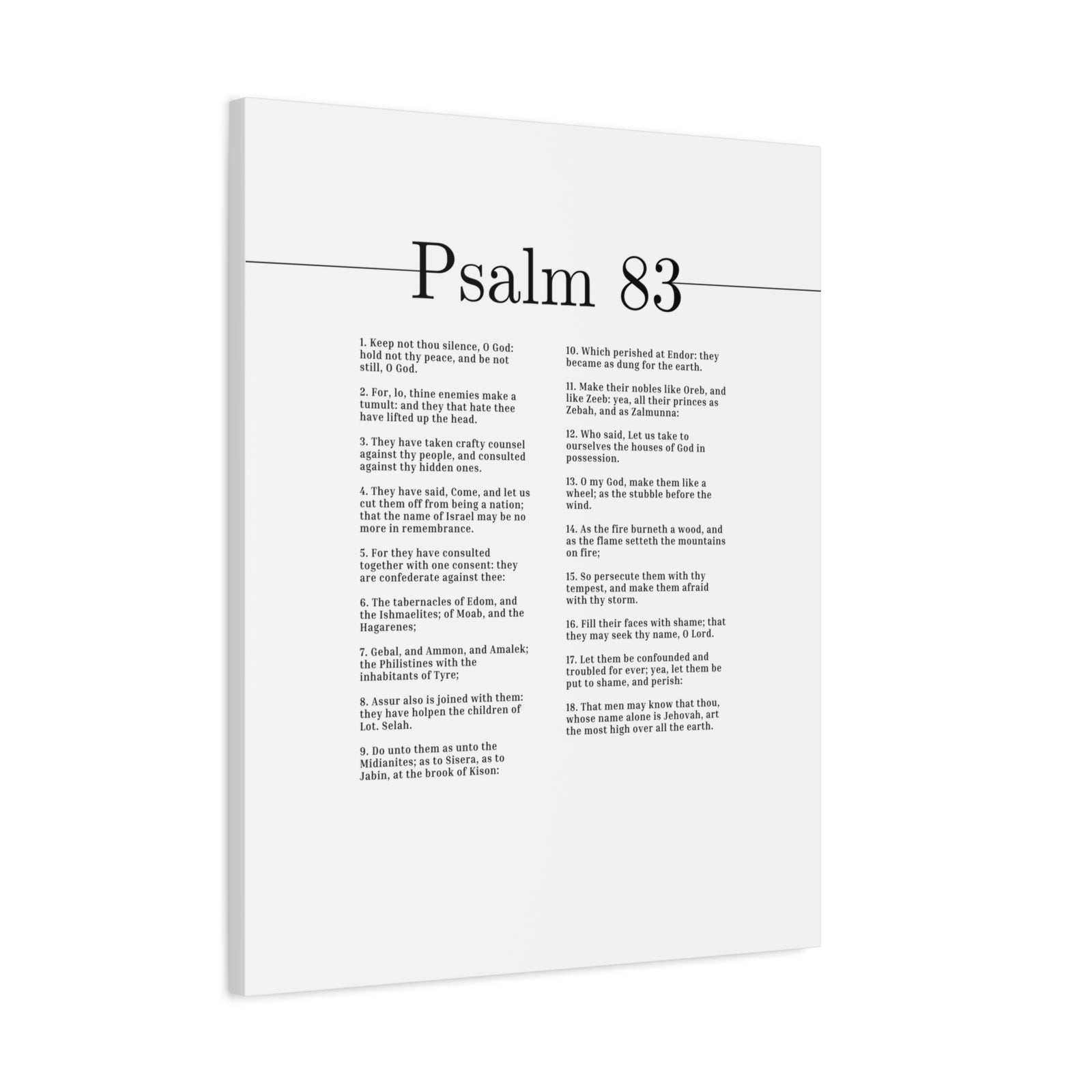 Scripture Canvas The Most High Over All The Earth Psalm 83 Christian Wall Art Bible Verse Print Ready to Hang-Express Your Love Gifts