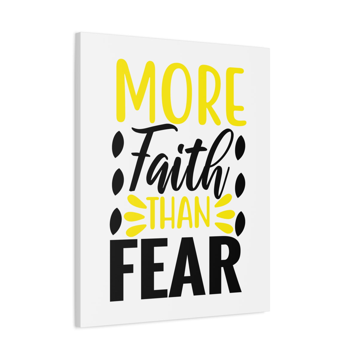 Scripture Canvas More Faith Than Psalm 34:4 Christian Wall Art Print Ready to Hang-Express Your Love Gifts