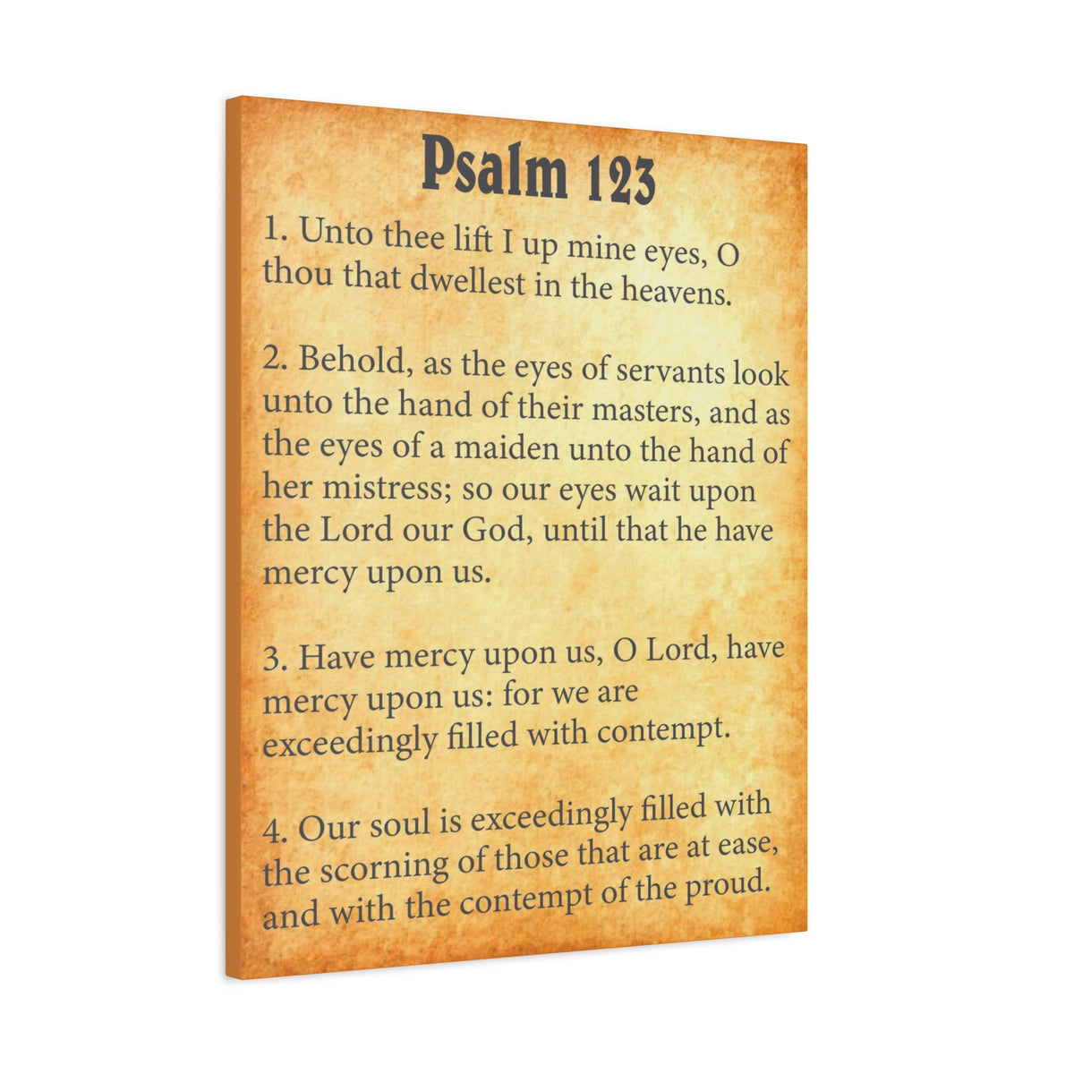 Scripture Walls Psalm 123 Gold Bible Chapter Canvas Christian Wall Art Ready to Hang-Express Your Love Gifts